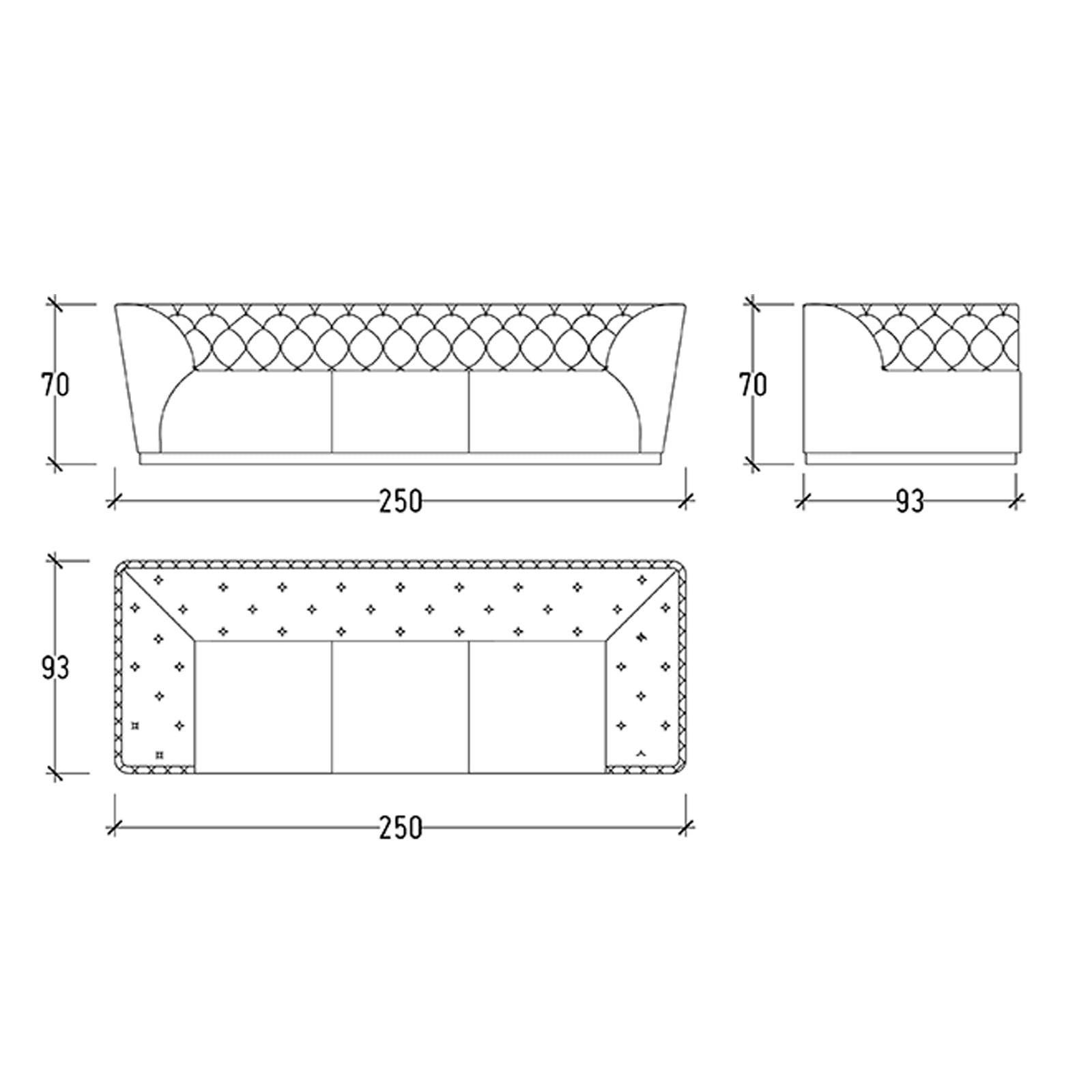 Delfina 3 Seater Sofa Delf-3S(Light Brown) - Sofas - ebarza Furniture UAE | Shop Modern Furniture in Abu Dhabi & Dubai - مفروشات ايبازرا في الامارات | تسوق اثاث عصري وديكورات مميزة في دبي وابوظبي