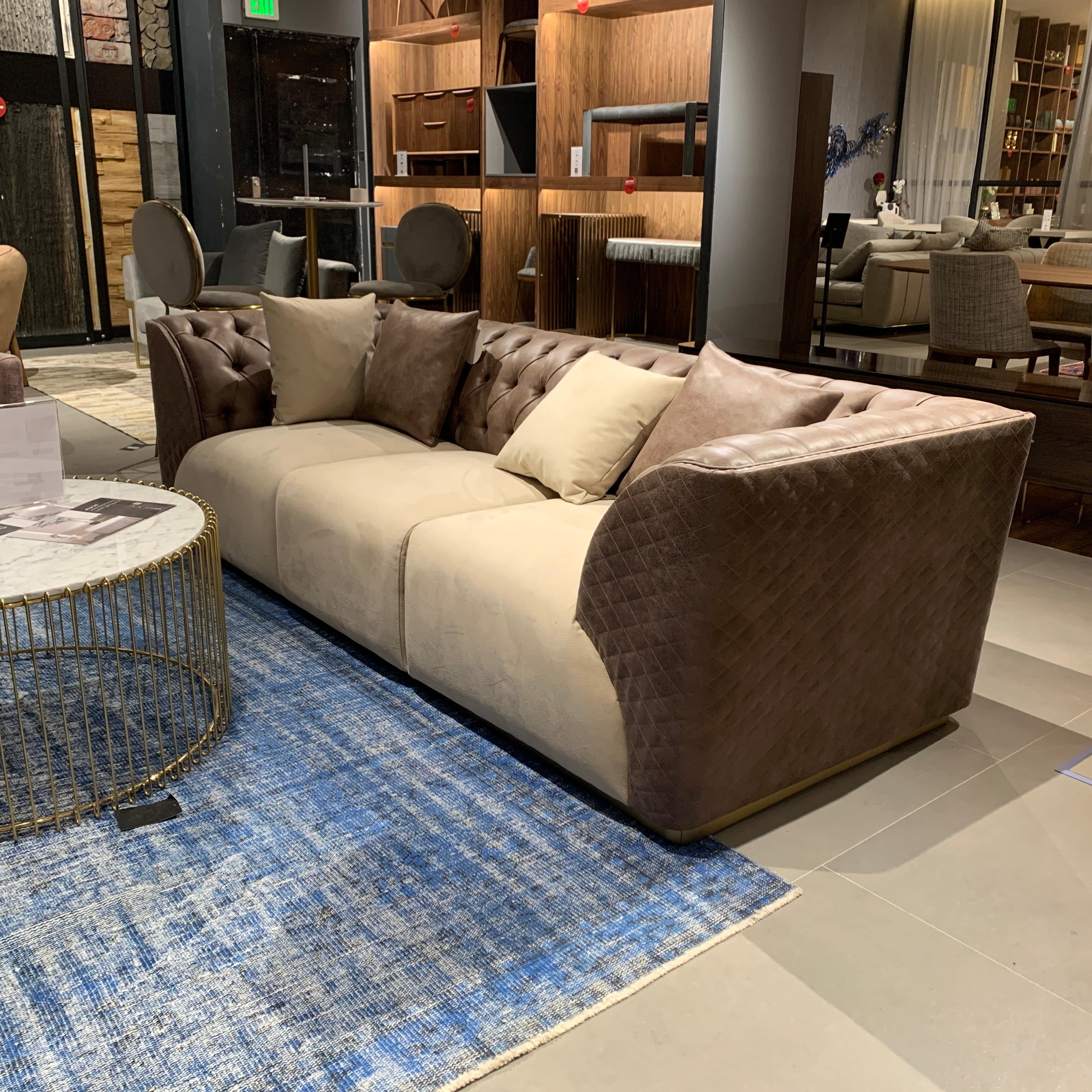 Delfina 3 Seater Sofa Delf-3Sv2(Dark Brown) - Sofas - ebarza Furniture UAE | Shop Modern Furniture in Abu Dhabi & Dubai - مفروشات ايبازرا في الامارات | تسوق اثاث عصري وديكورات مميزة في دبي وابوظبي