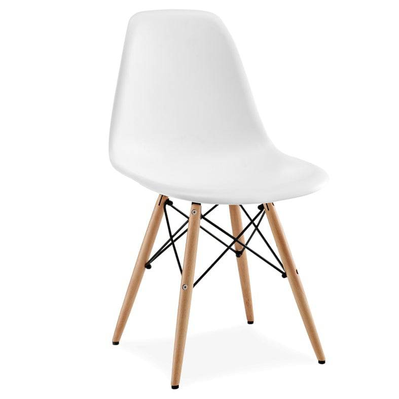 Dining Chair- Plastic- Pc-016Wp-Wood-N - Chairs - ebarza Furniture UAE | Shop Modern Furniture in Abu Dhabi & Dubai - مفروشات ايبازرا في الامارات | تسوق اثاث عصري وديكورات مميزة في دبي وابوظبي