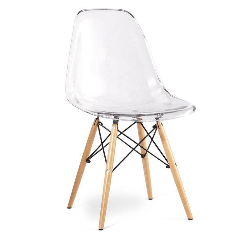Dining Chair- Plastic- Pc-016Wp-Wood-N - Chairs - ebarza Furniture UAE | Shop Modern Furniture in Abu Dhabi & Dubai - مفروشات ايبازرا في الامارات | تسوق اثاث عصري وديكورات مميزة في دبي وابوظبي