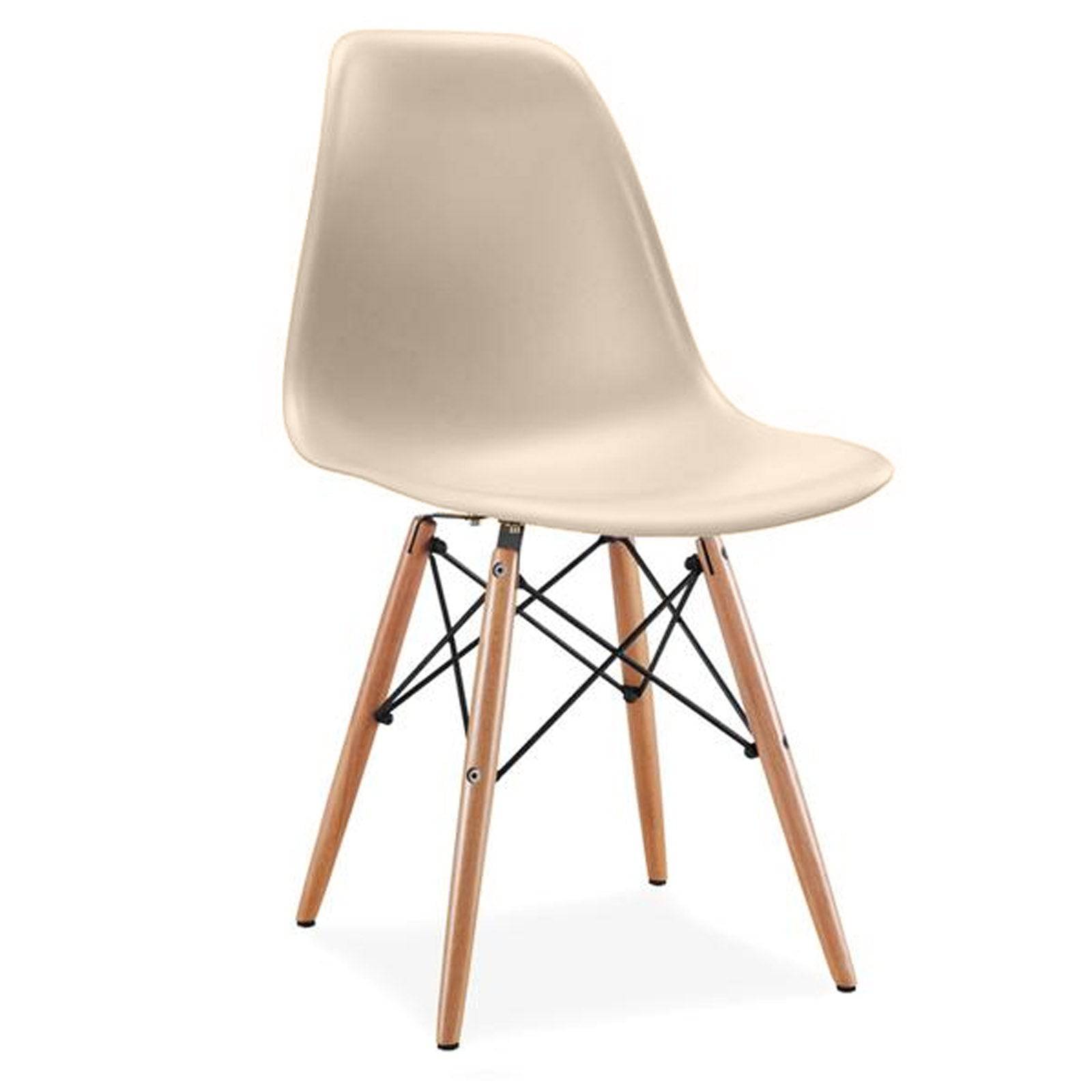 Dining Chair- Plastic- Pc-016Wp-Wood-N - Chairs - ebarza Furniture UAE | Shop Modern Furniture in Abu Dhabi & Dubai - مفروشات ايبازرا في الامارات | تسوق اثاث عصري وديكورات مميزة في دبي وابوظبي