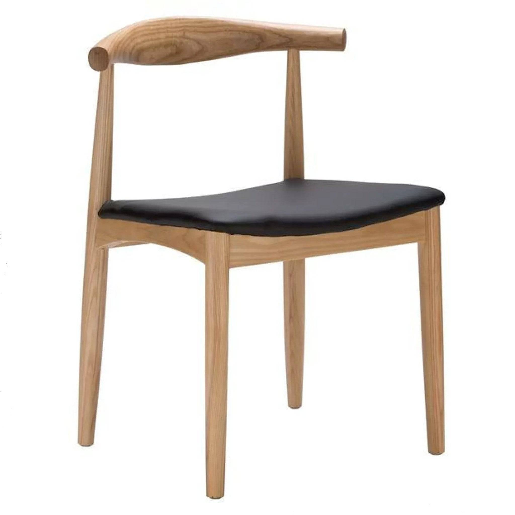 Dining Chair Solid Ash Wood And Genuine Leather Ws-021-N - Chairs - ebarza Furniture UAE | Shop Modern Furniture in Abu Dhabi & Dubai - مفروشات ايبازرا في الامارات | تسوق اثاث عصري وديكورات مميزة في دبي وابوظبي