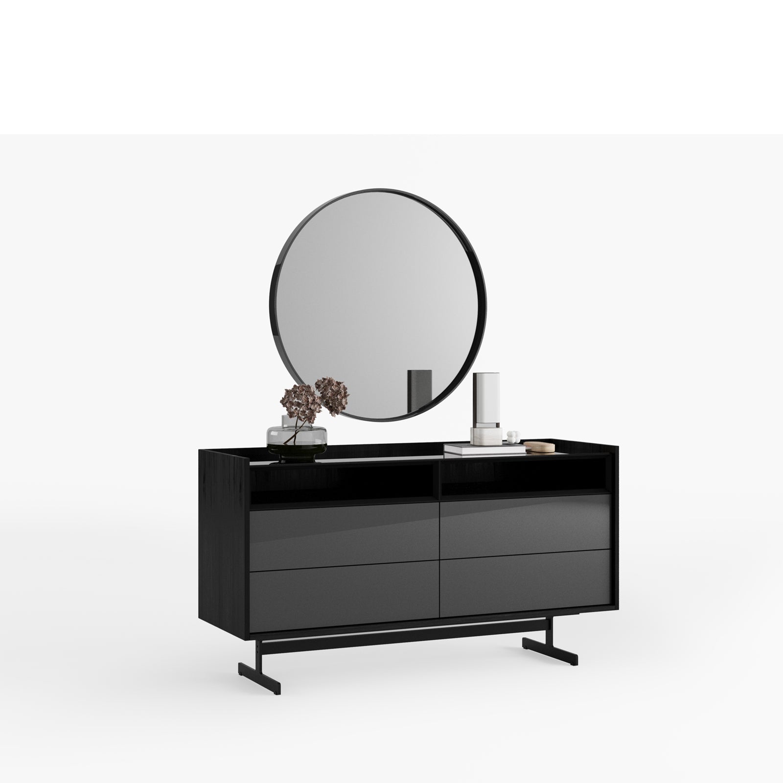 Display Item - Collection Grey Dresser And Mirror YLCG-DM-YAS - DISPLAY ITEM - ebarza Furniture UAE | Shop Modern Furniture in Abu Dhabi & Dubai - مفروشات ايبازرا في الامارات | تسوق اثاث عصري وديكورات مميزة في دبي وابوظبي