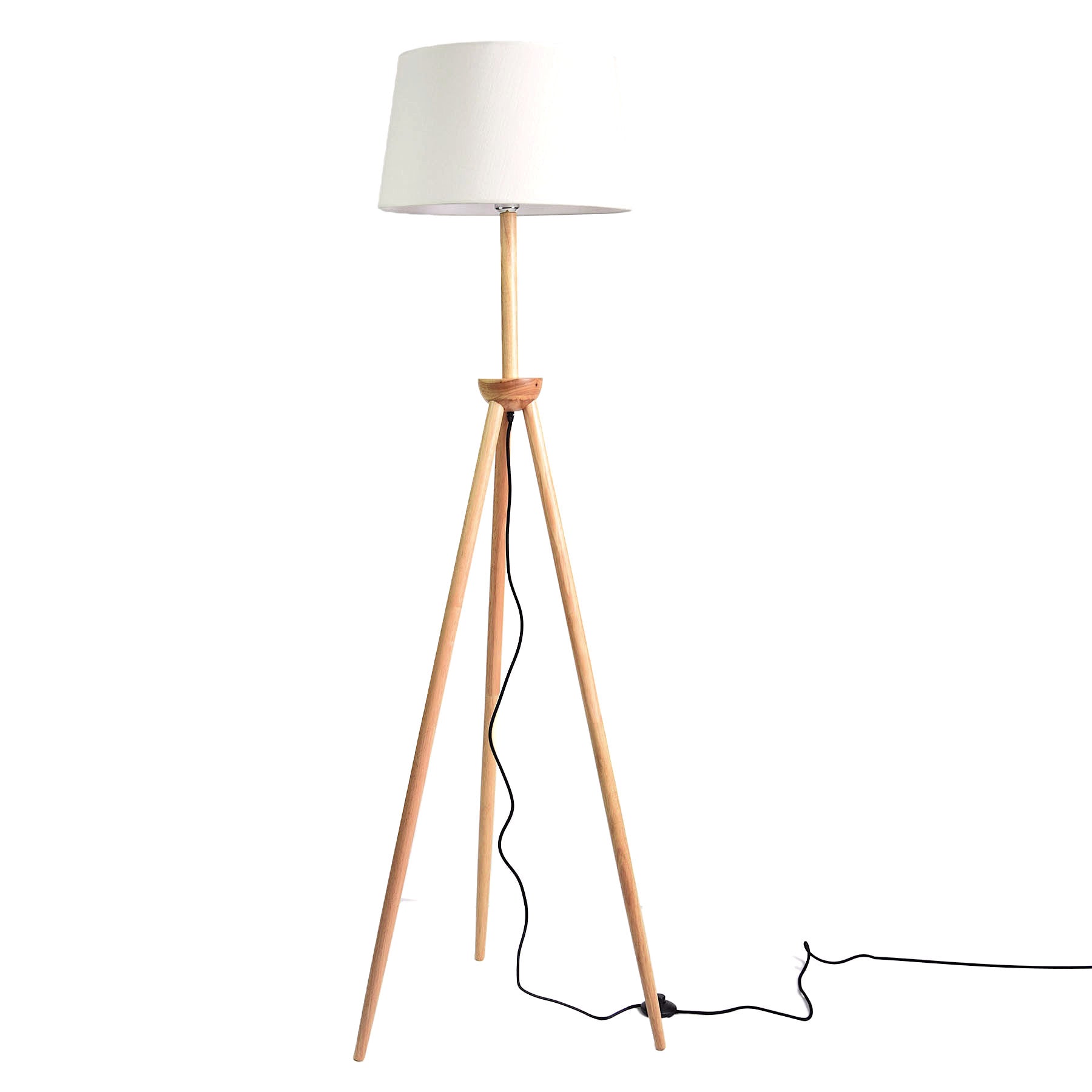 Eames Solid Wood Floor Lamp Bpld009-N - Floor Lamps - ebarza Furniture UAE | Shop Modern Furniture in Abu Dhabi & Dubai - مفروشات ايبازرا في الامارات | تسوق اثاث عصري وديكورات مميزة في دبي وابوظبي