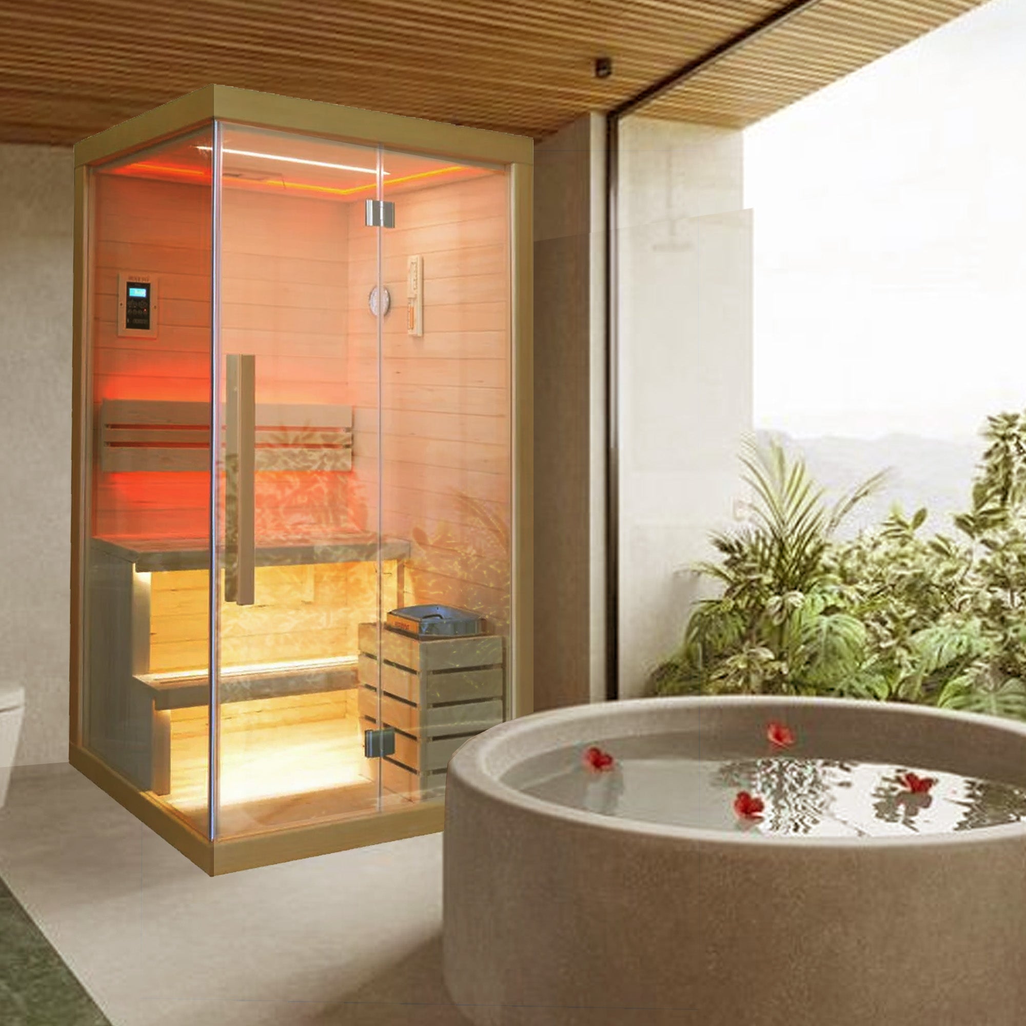 EBARZA SAUNA ROOM LM-N02TD - Sauna Room - ebarza Furniture UAE | Shop Modern Furniture in Abu Dhabi & Dubai - مفروشات ايبازرا في الامارات | تسوق اثاث عصري وديكورات مميزة في دبي وابوظبي