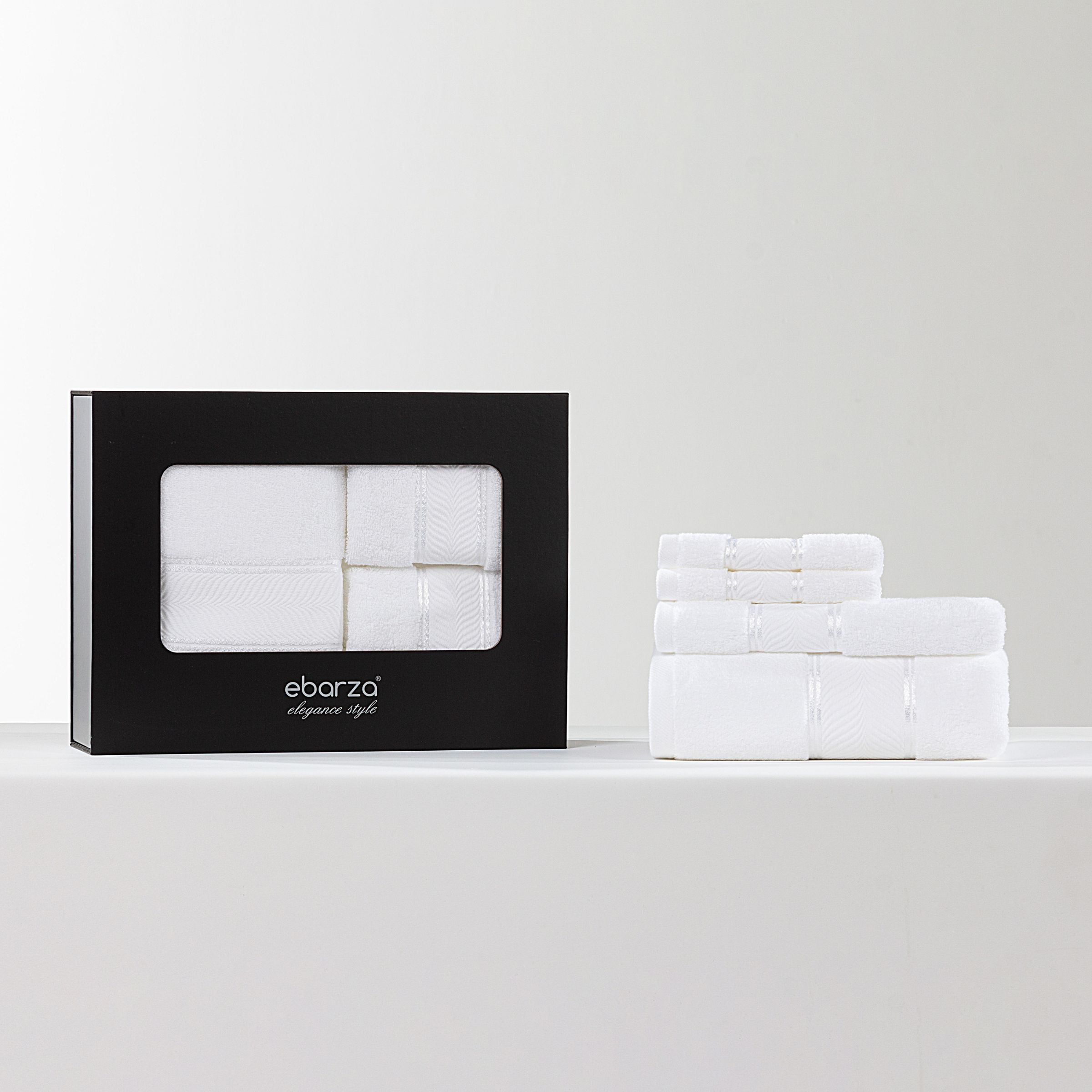ebarza Shinning Towel Set EBTS-002 - Towels - ebarza Furniture UAE | Shop Modern Furniture in Abu Dhabi & Dubai - مفروشات ايبازرا في الامارات | تسوق اثاث عصري وديكورات مميزة في دبي وابوظبي