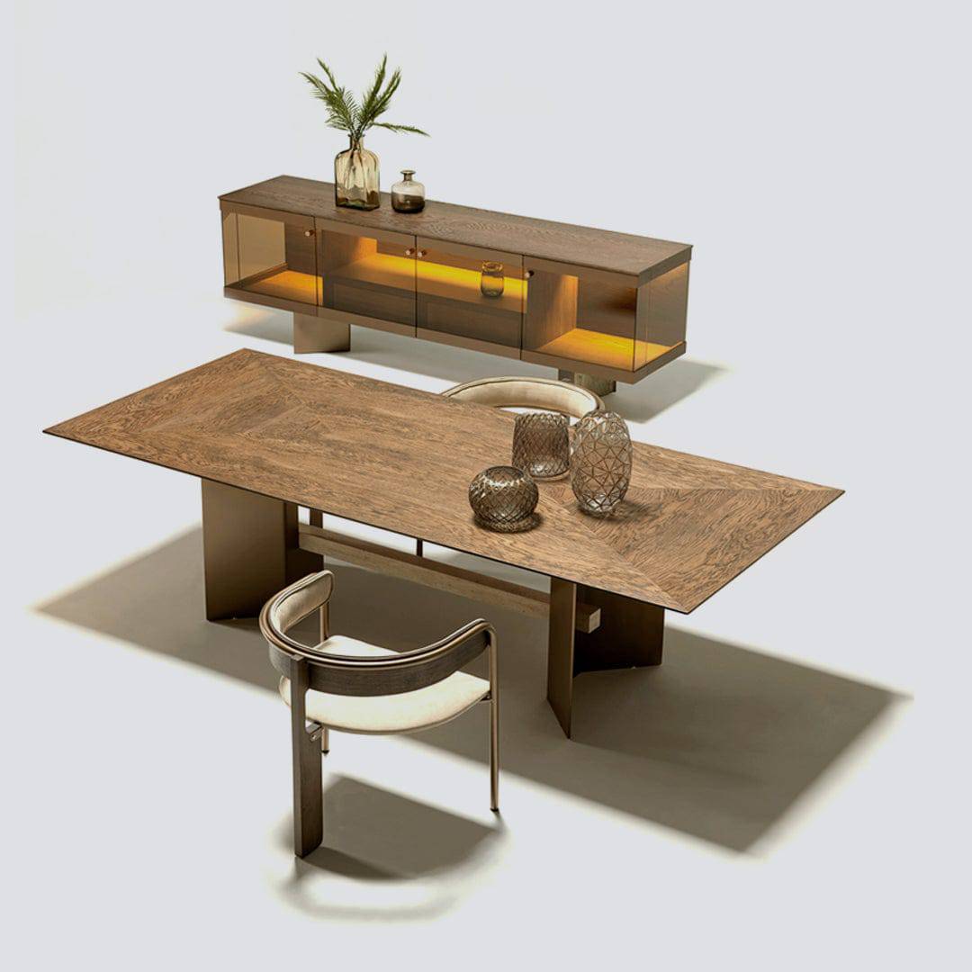 Edessa Dining Table With Marble Leg Edsa-Dining - Dining Tables - ebarza Furniture UAE | Shop Modern Furniture in Abu Dhabi & Dubai - مفروشات ايبازرا في الامارات | تسوق اثاث عصري وديكورات مميزة في دبي وابوظبي