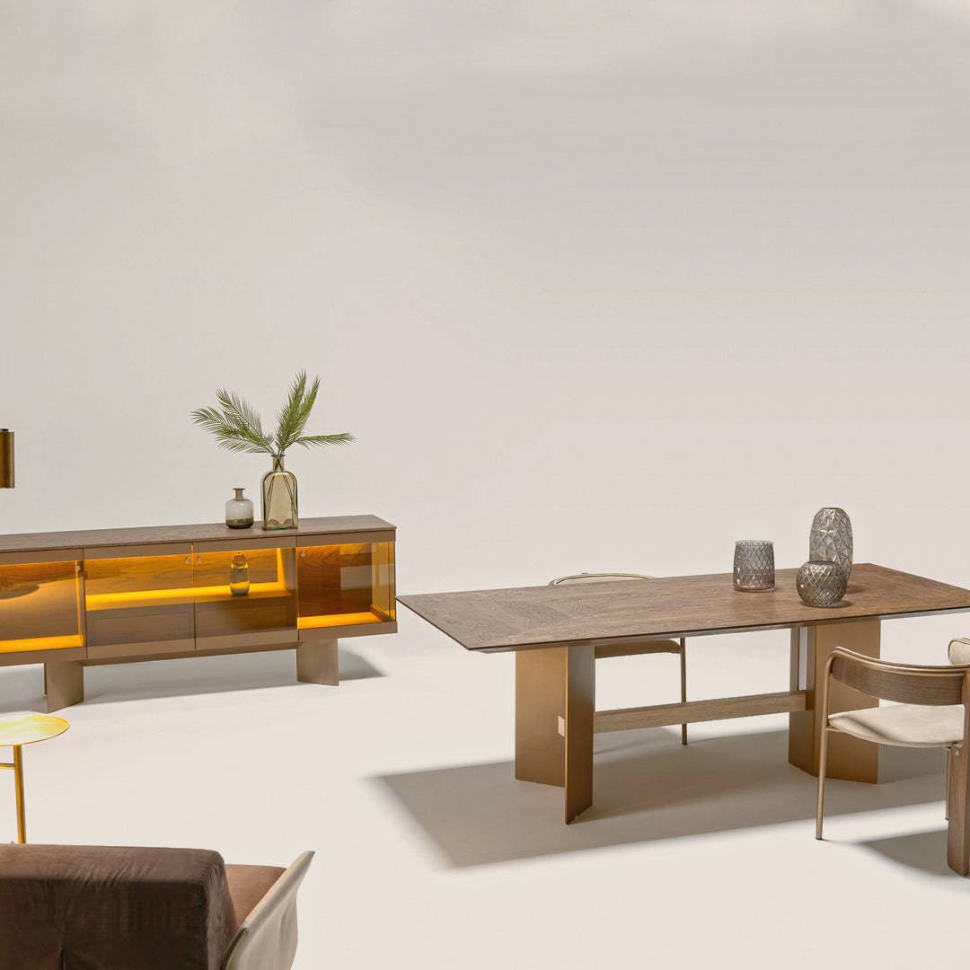 Edessa Dining Table With Marble Leg Edsa-Dining - Dining Tables - ebarza Furniture UAE | Shop Modern Furniture in Abu Dhabi & Dubai - مفروشات ايبازرا في الامارات | تسوق اثاث عصري وديكورات مميزة في دبي وابوظبي