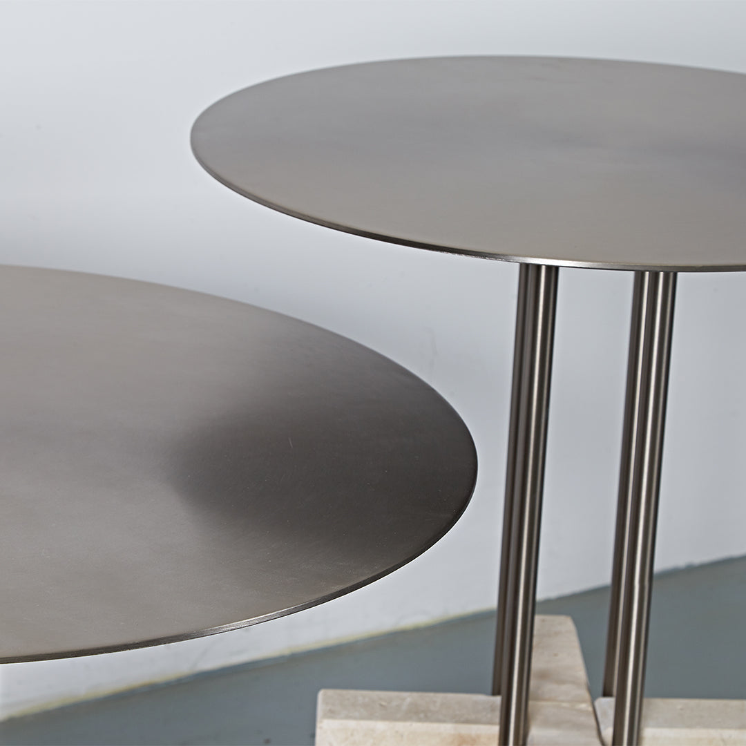 Elysian Travertine Coffee Table JA043-B - Coffee Tables - ebarza Furniture UAE | Shop Modern Furniture in Abu Dhabi & Dubai - مفروشات ايبازرا في الامارات | تسوق اثاث عصري وديكورات مميزة في دبي وابوظبي