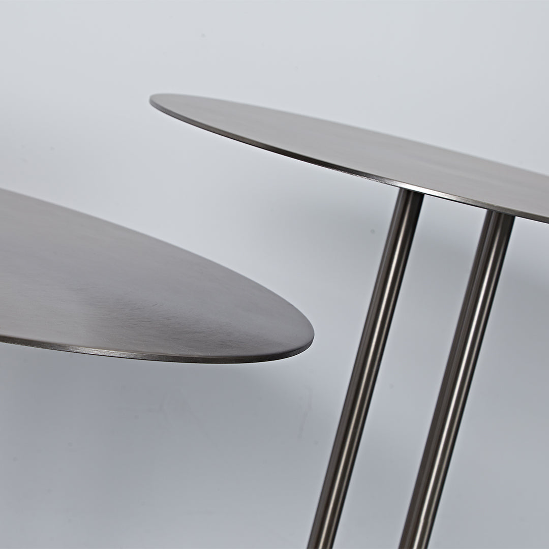 Elysian Travertine Side Table JA043-A - Side Tables - ebarza Furniture UAE | Shop Modern Furniture in Abu Dhabi & Dubai - مفروشات ايبازرا في الامارات | تسوق اثاث عصري وديكورات مميزة في دبي وابوظبي