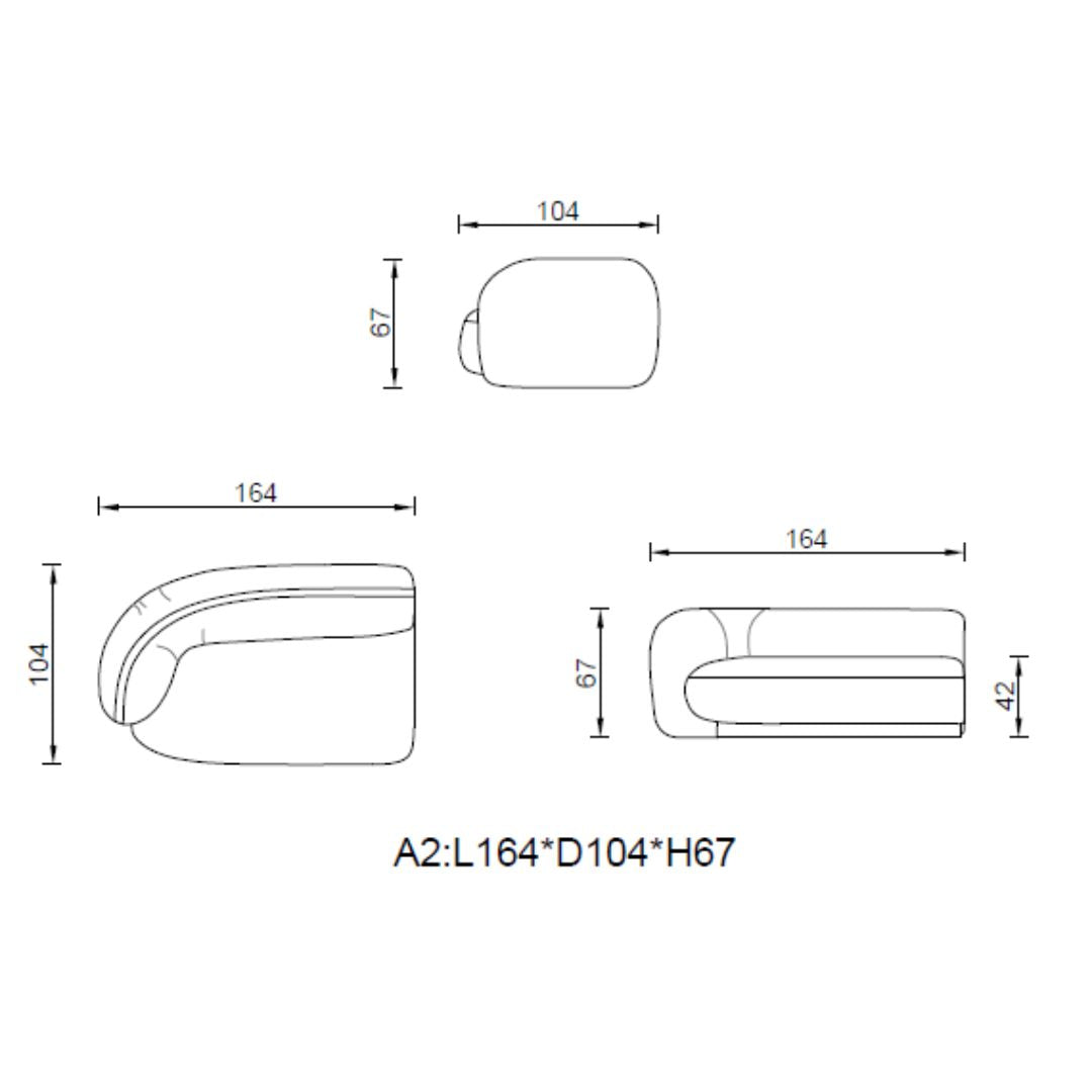 Euphoria 3 Seater Sofa - AMCJ-S6001 - Sofas - ebarza Furniture UAE | Shop Modern Furniture in Abu Dhabi & Dubai - مفروشات ايبازرا في الامارات | تسوق اثاث عصري وديكورات مميزة في دبي وابوظبي