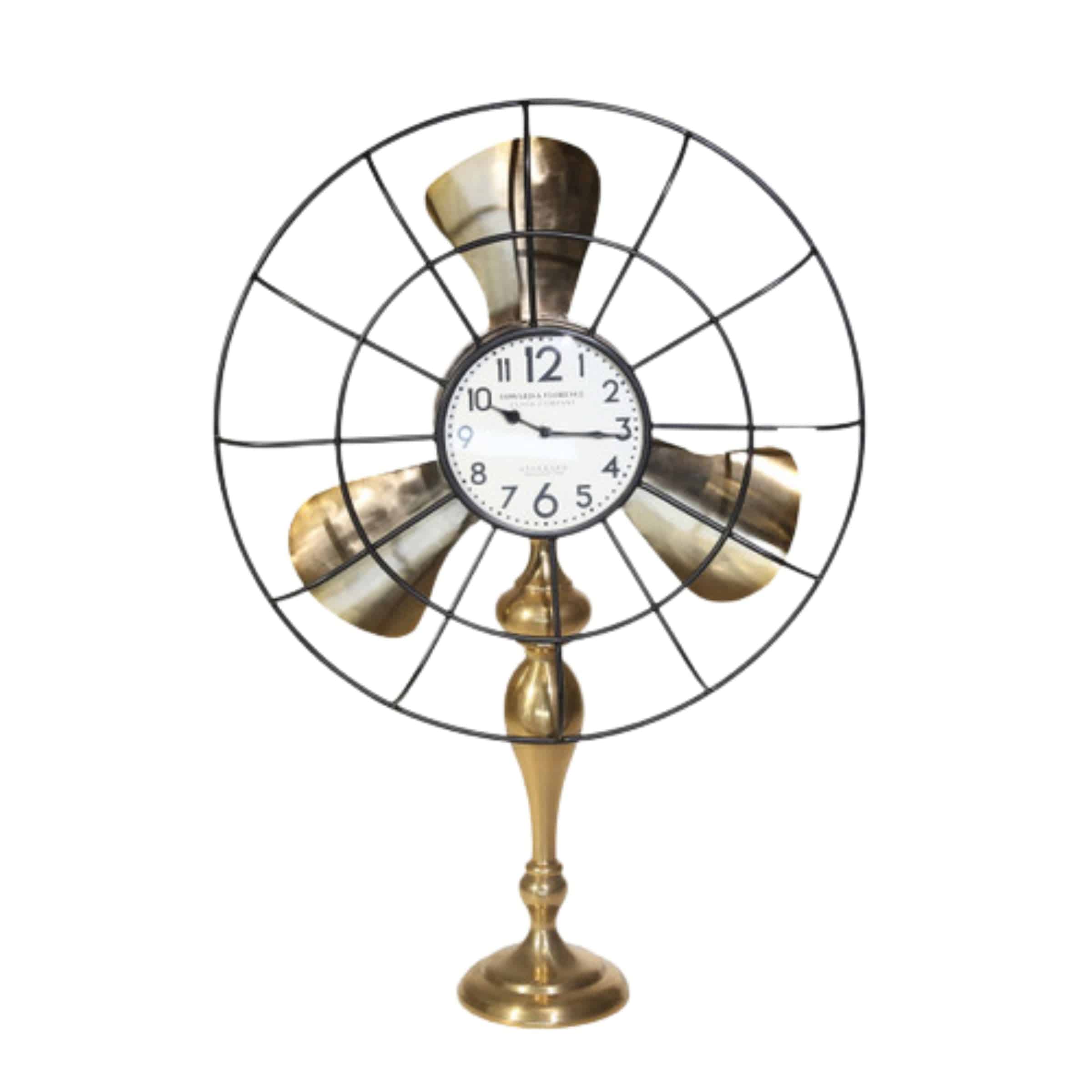 Display Item - Fan-Style Table Clock 14840-02 Nakheel - DISPLAY ITEM - ebarza Furniture UAE | Shop Modern Furniture in Abu Dhabi & Dubai - مفروشات ايبازرا في الامارات | تسوق اثاث عصري وديكورات مميزة في دبي وابوظبي
