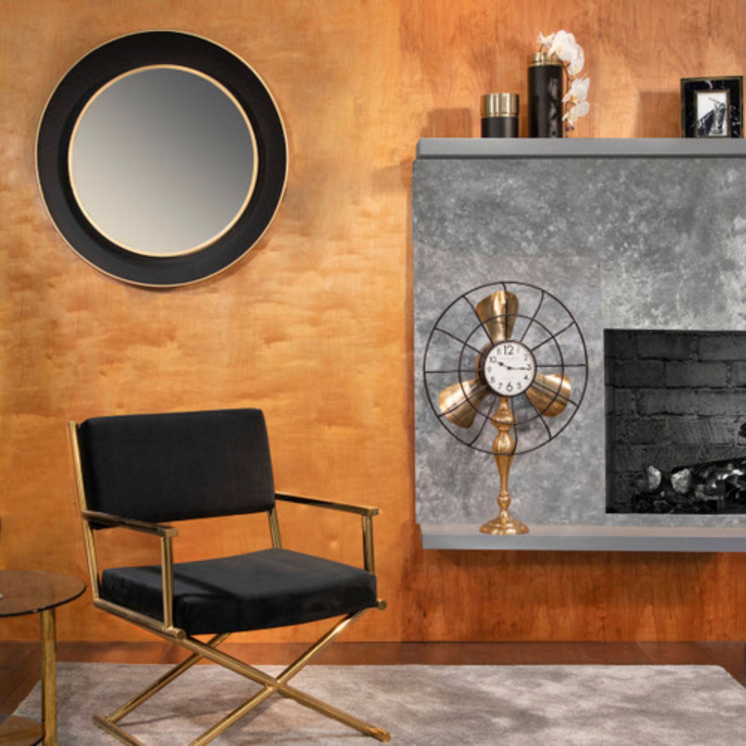 Display Item - Fan-Style Table Clock 14840-02 Nakheel - DISPLAY ITEM - ebarza Furniture UAE | Shop Modern Furniture in Abu Dhabi & Dubai - مفروشات ايبازرا في الامارات | تسوق اثاث عصري وديكورات مميزة في دبي وابوظبي