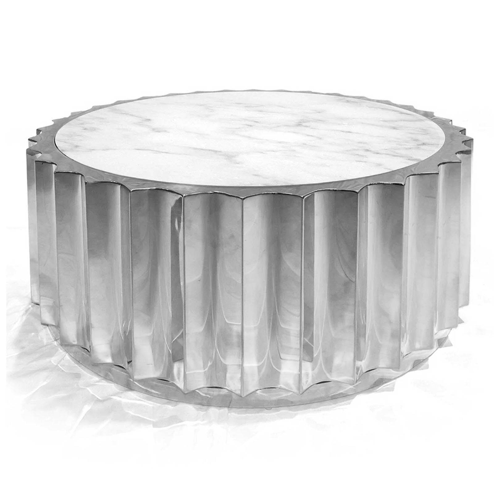 Forlì Center Natural Marble Table Tg-01-C - Coffee Tables - ebarza Furniture UAE | Shop Modern Furniture in Abu Dhabi & Dubai - مفروشات ايبازرا في الامارات | تسوق اثاث عصري وديكورات مميزة في دبي وابوظبي