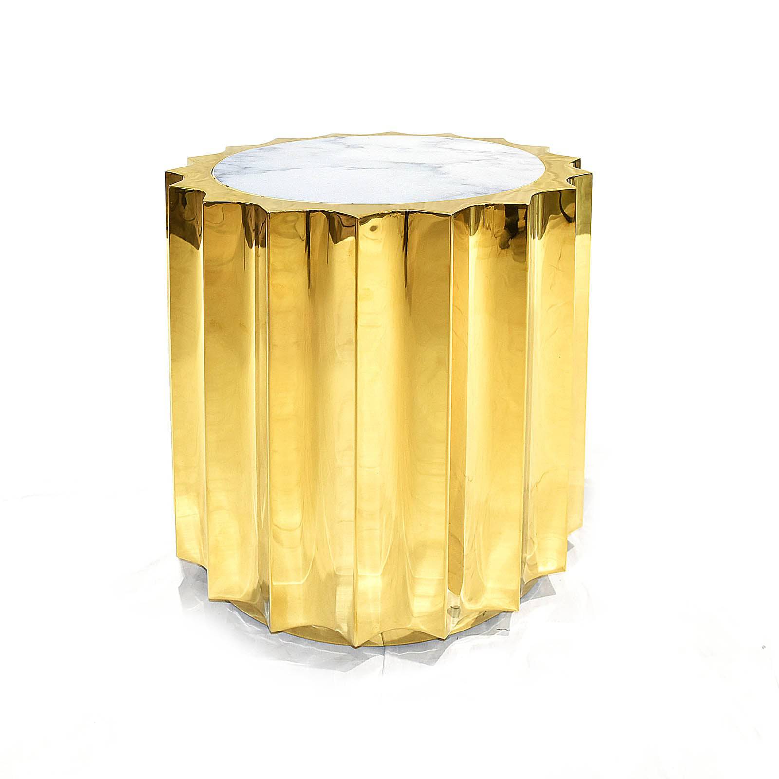 Forlì Center Natural Marble Table Tg-01-G - Coffee Tables - ebarza Furniture UAE | Shop Modern Furniture in Abu Dhabi & Dubai - مفروشات ايبازرا في الامارات | تسوق اثاث عصري وديكورات مميزة في دبي وابوظبي