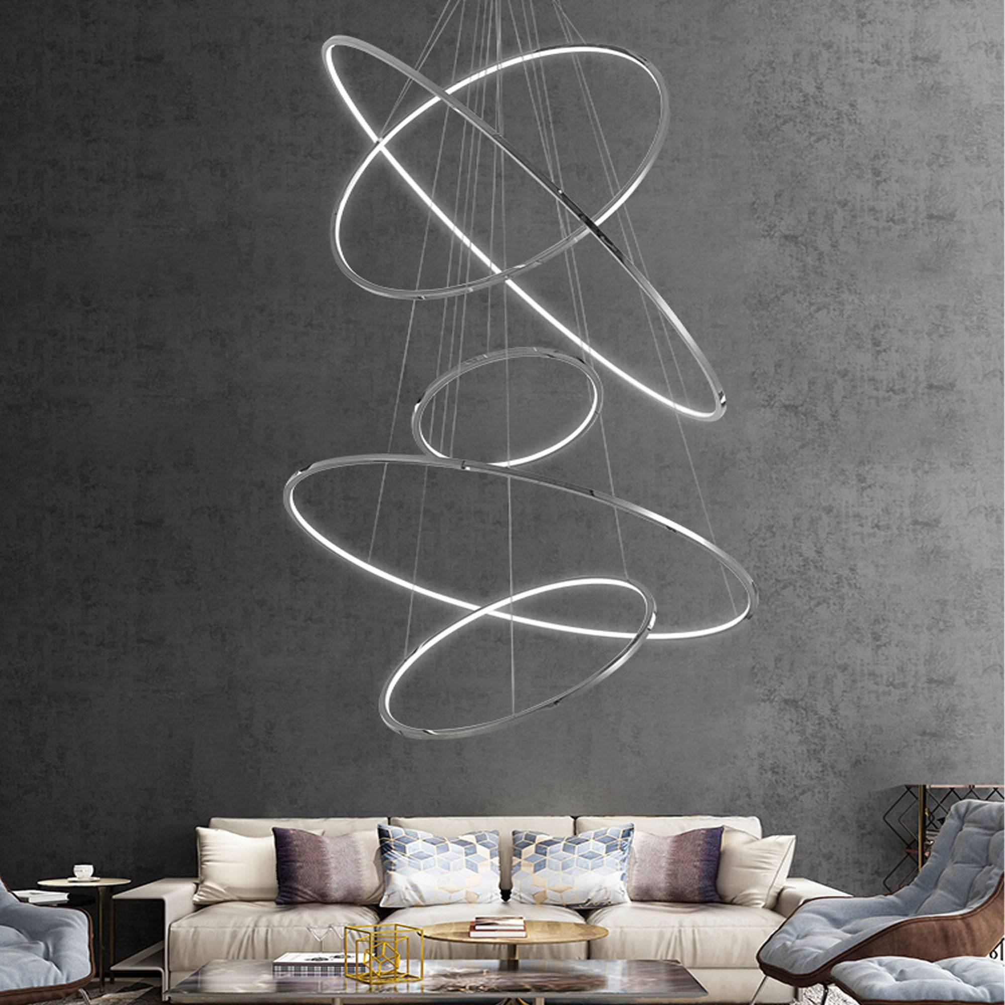 Galaxy Ring Light 100 Cm Cy-New-088-1000-C - Pendant Lamps - ebarza Furniture UAE | Shop Modern Furniture in Abu Dhabi & Dubai - مفروشات ايبازرا في الامارات | تسوق اثاث عصري وديكورات مميزة في دبي وابوظبي