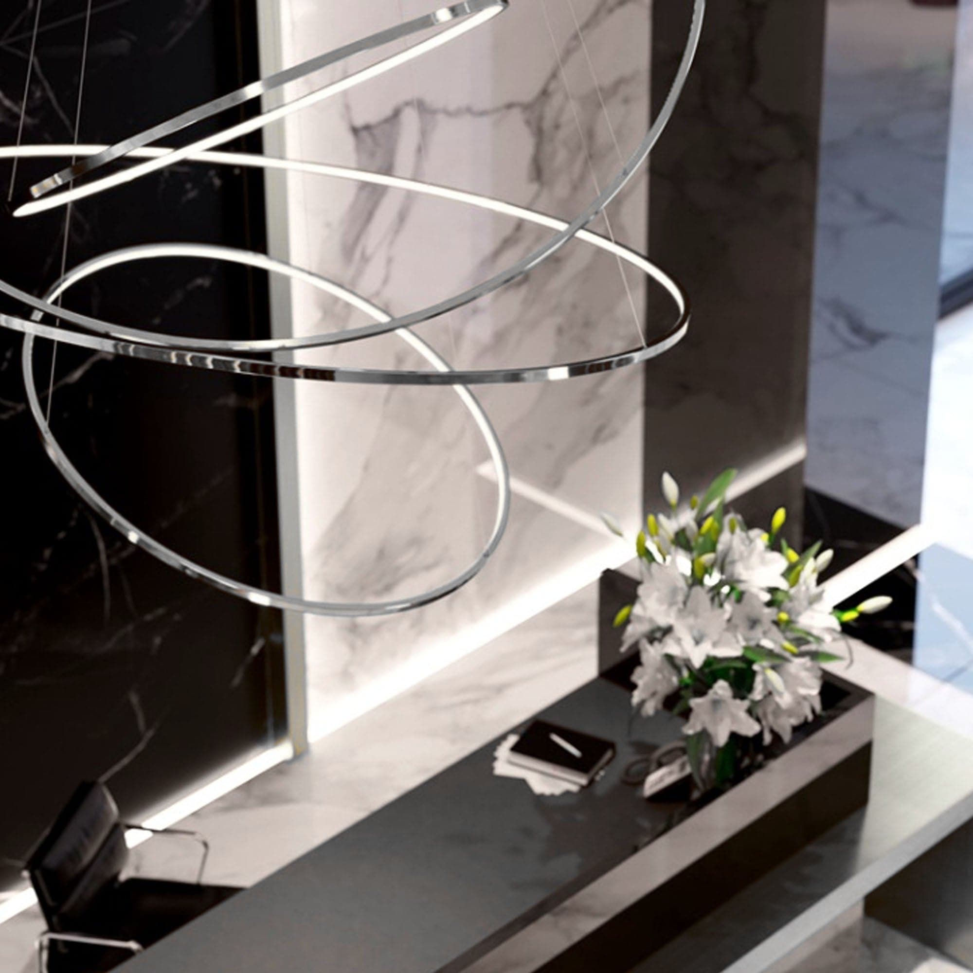 Galaxy Ring Light 100 Cm Cy-New-088-1000-C - Pendant Lamps - ebarza Furniture UAE | Shop Modern Furniture in Abu Dhabi & Dubai - مفروشات ايبازرا في الامارات | تسوق اثاث عصري وديكورات مميزة في دبي وابوظبي