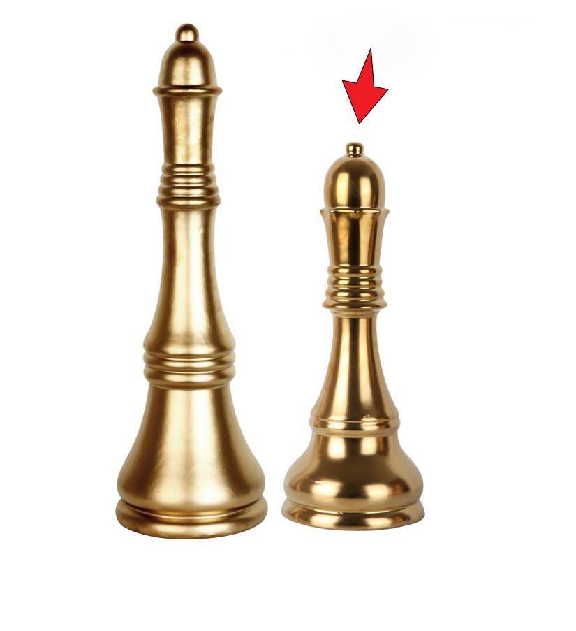 Golden Chess Decorative-Queen B Fa-D1923B - Home Decor Figurines - ebarza Furniture UAE | Shop Modern Furniture in Abu Dhabi & Dubai - مفروشات ايبازرا في الامارات | تسوق اثاث عصري وديكورات مميزة في دبي وابوظبي
