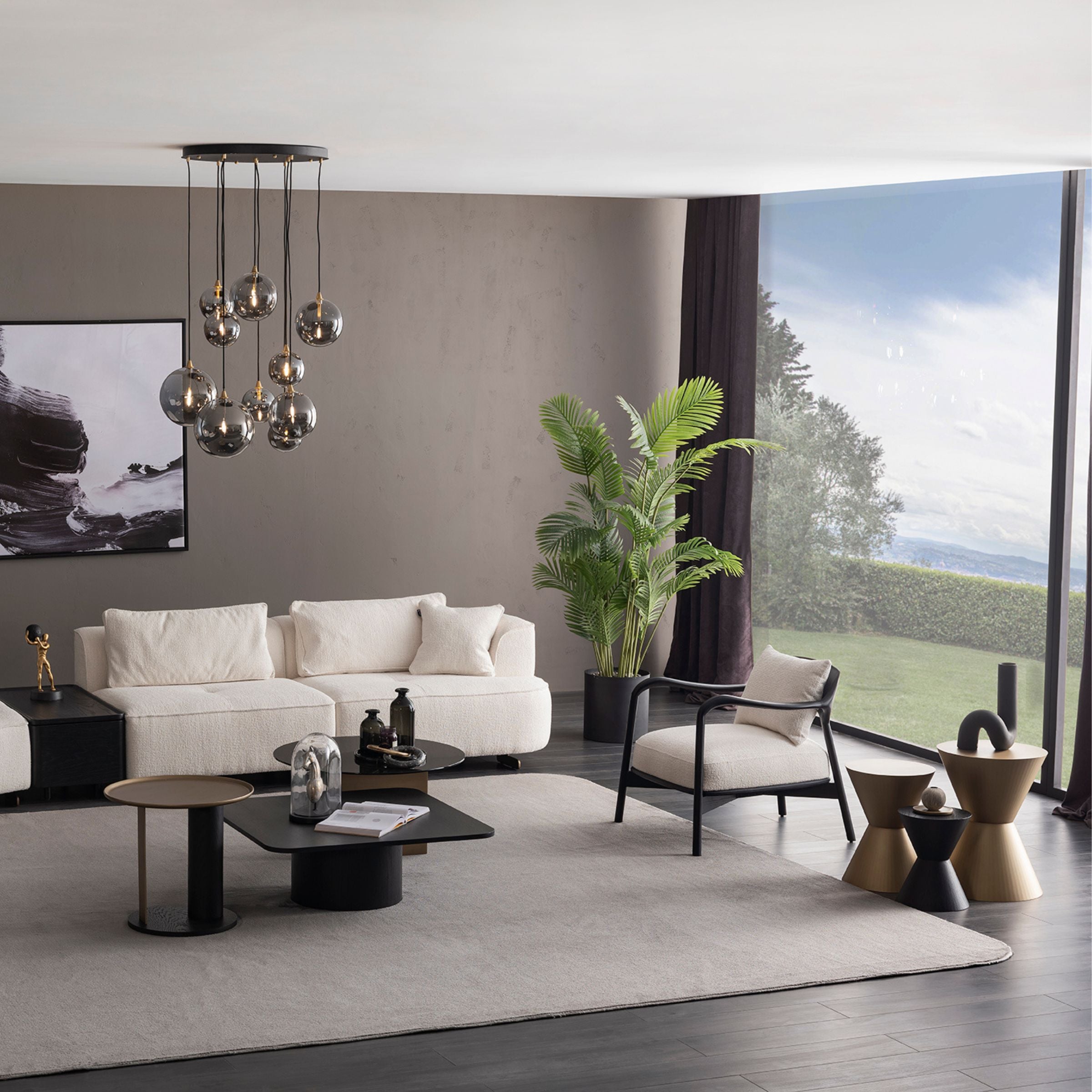 GRANDE BUTTON SIDE TABLE BIG ORXGRND-STB42 - Side Tables - ebarza Furniture UAE | Shop Modern Furniture in Abu Dhabi & Dubai - مفروشات ايبازرا في الامارات | تسوق اثاث عصري وديكورات مميزة في دبي وابوظبي