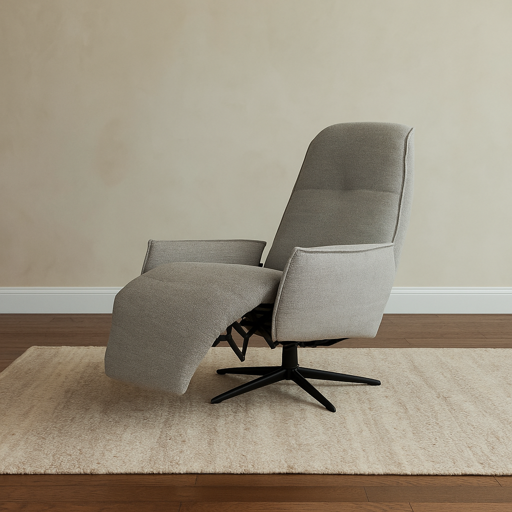 Gray Swivel and Recliner Lounge Chair SL-HJ8049 - Lounge Chairs - ebarza Furniture UAE | Shop Modern Furniture in Abu Dhabi & Dubai - مفروشات ايبازرا في الامارات | تسوق اثاث عصري وديكورات مميزة في دبي وابوظبي