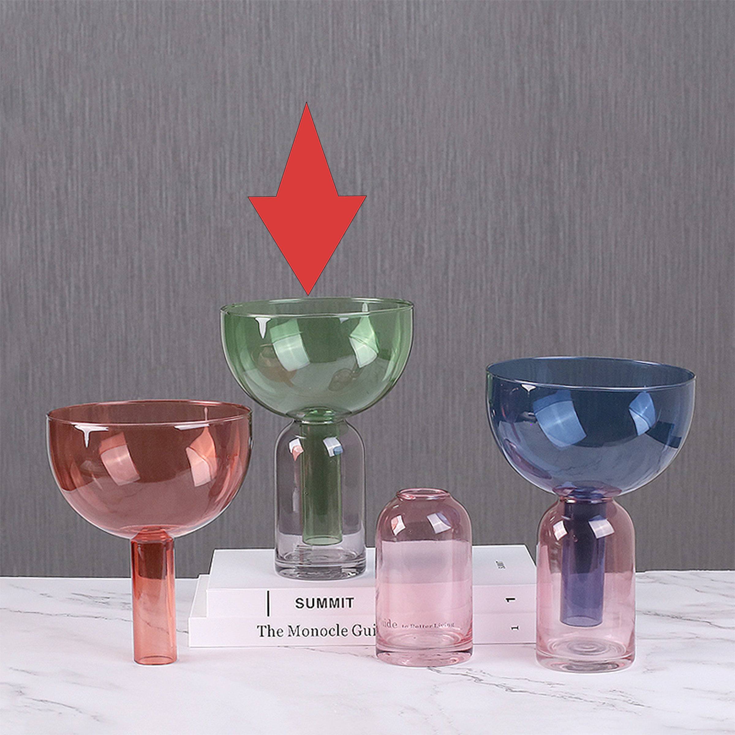 Green Funnel Vase Fb-Zs2029C - Vases - ebarza Furniture UAE | Shop Modern Furniture in Abu Dhabi & Dubai - مفروشات ايبازرا في الامارات | تسوق اثاث عصري وديكورات مميزة في دبي وابوظبي