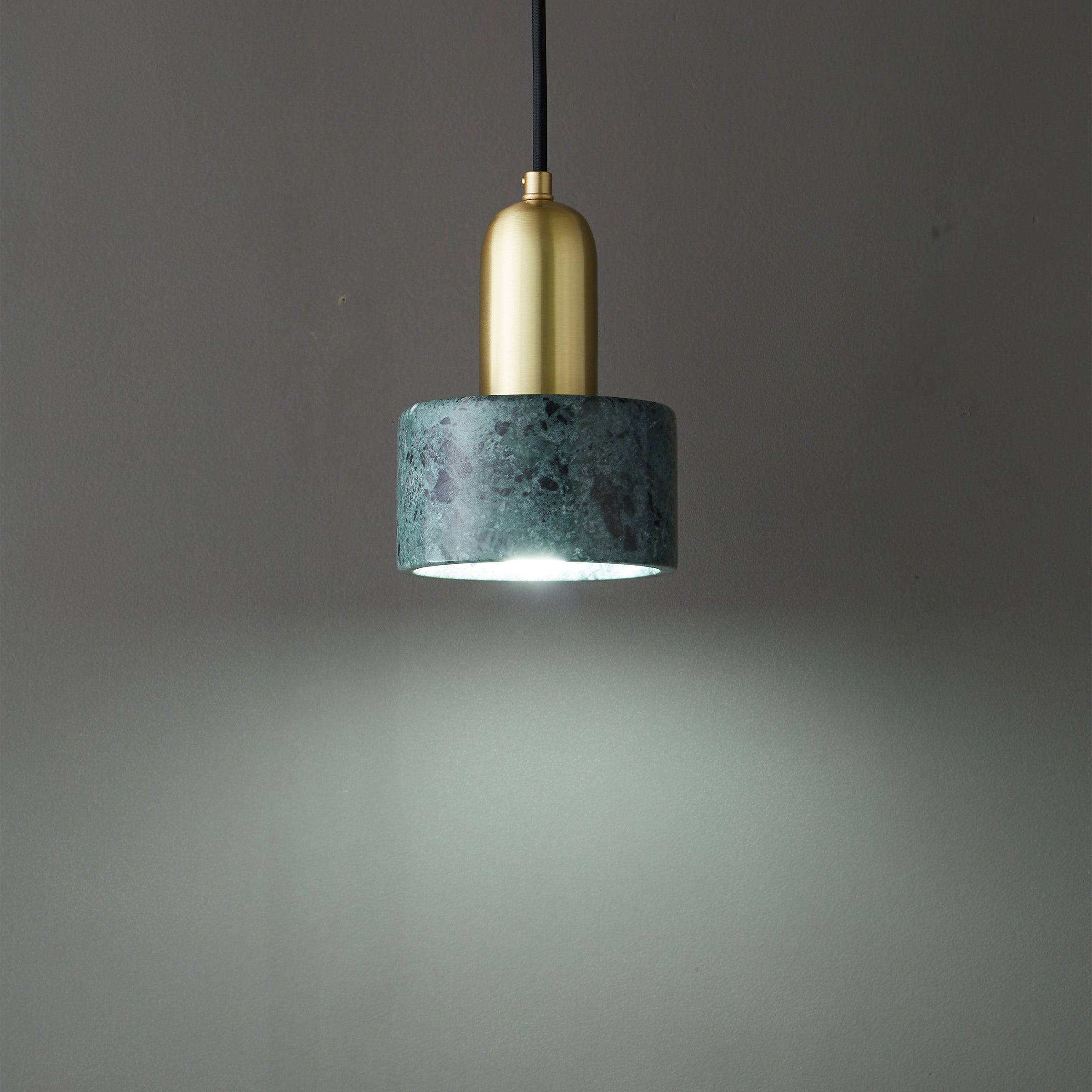 Green Marble Pendant Lamp 7713-Gn - Pendant Lamps - ebarza Furniture UAE | Shop Modern Furniture in Abu Dhabi & Dubai - مفروشات ايبازرا في الامارات | تسوق اثاث عصري وديكورات مميزة في دبي وابوظبي