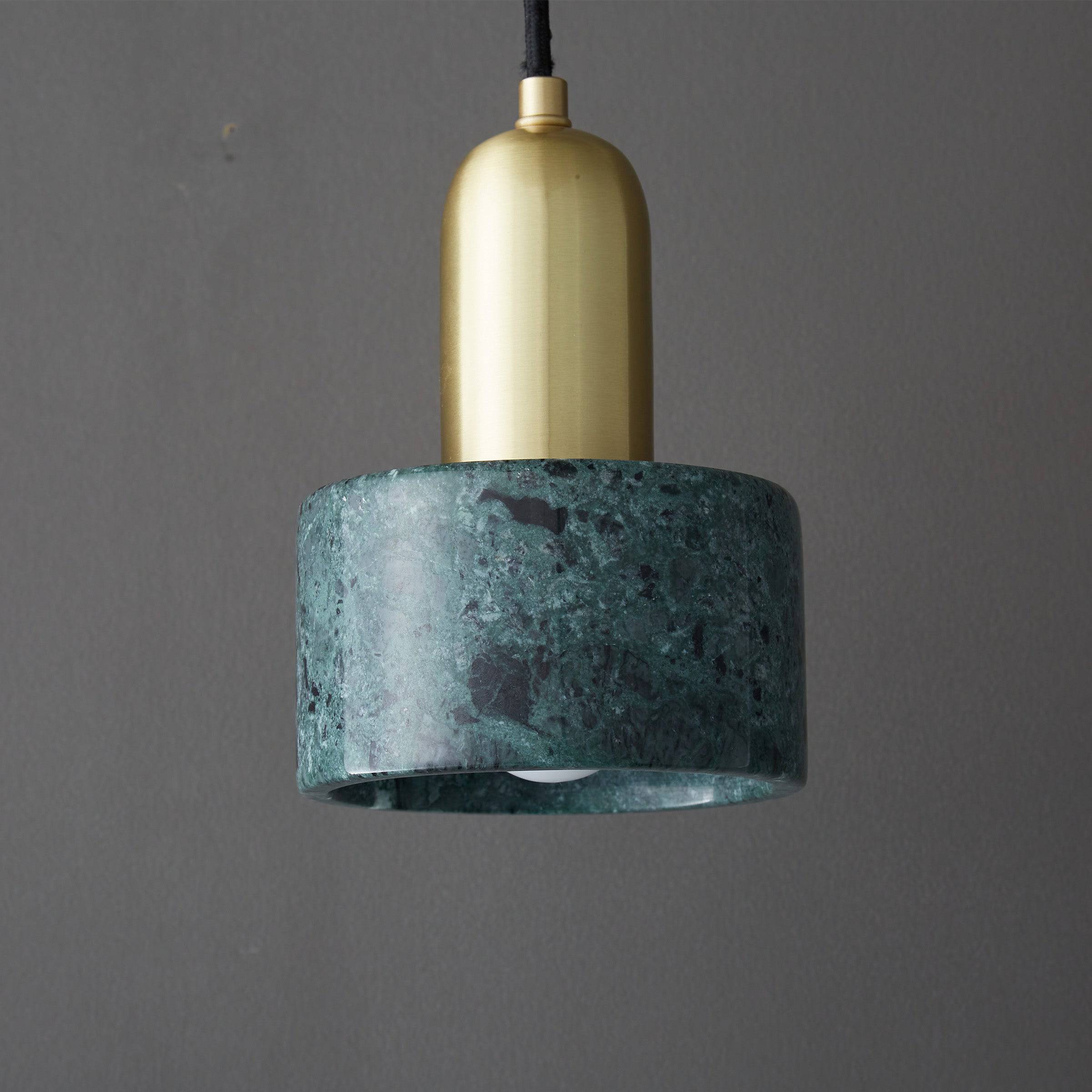 Green Marble Pendant Lamp 7713-Gn - Pendant Lamps - ebarza Furniture UAE | Shop Modern Furniture in Abu Dhabi & Dubai - مفروشات ايبازرا في الامارات | تسوق اثاث عصري وديكورات مميزة في دبي وابوظبي