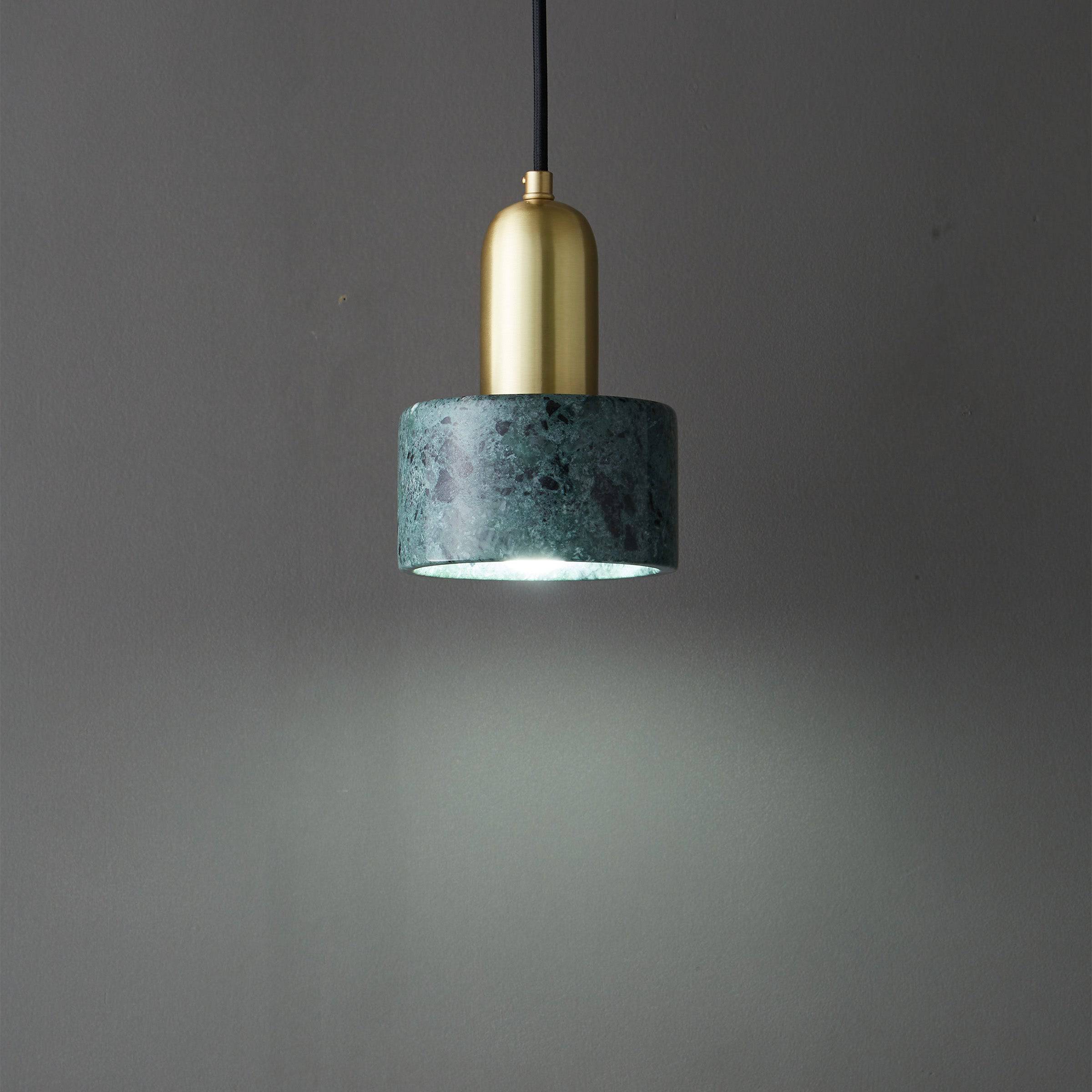 Green Marble Pendant Lamp 7713-Gn - Pendant Lamps - ebarza Furniture UAE | Shop Modern Furniture in Abu Dhabi & Dubai - مفروشات ايبازرا في الامارات | تسوق اثاث عصري وديكورات مميزة في دبي وابوظبي