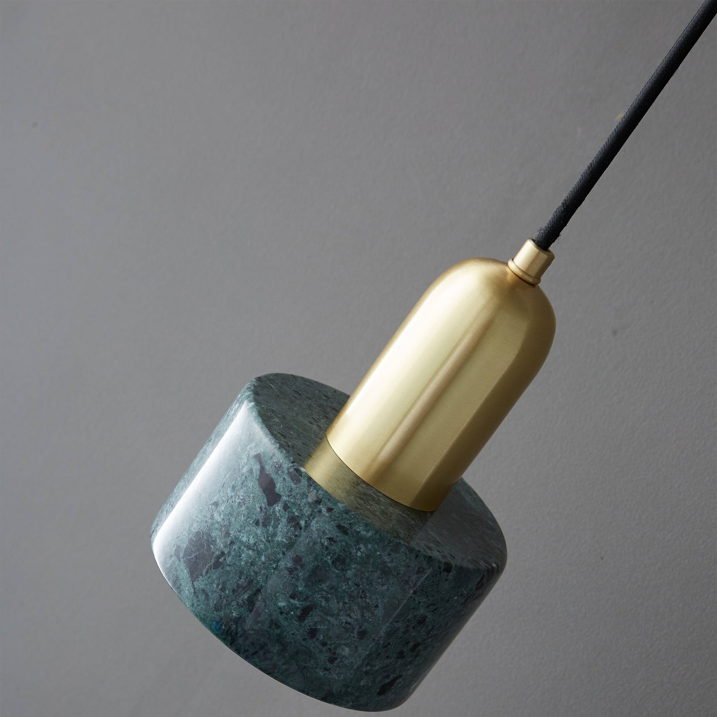 Green Marble Pendant Lamp 7713-Gn - Pendant Lamps - ebarza Furniture UAE | Shop Modern Furniture in Abu Dhabi & Dubai - مفروشات ايبازرا في الامارات | تسوق اثاث عصري وديكورات مميزة في دبي وابوظبي