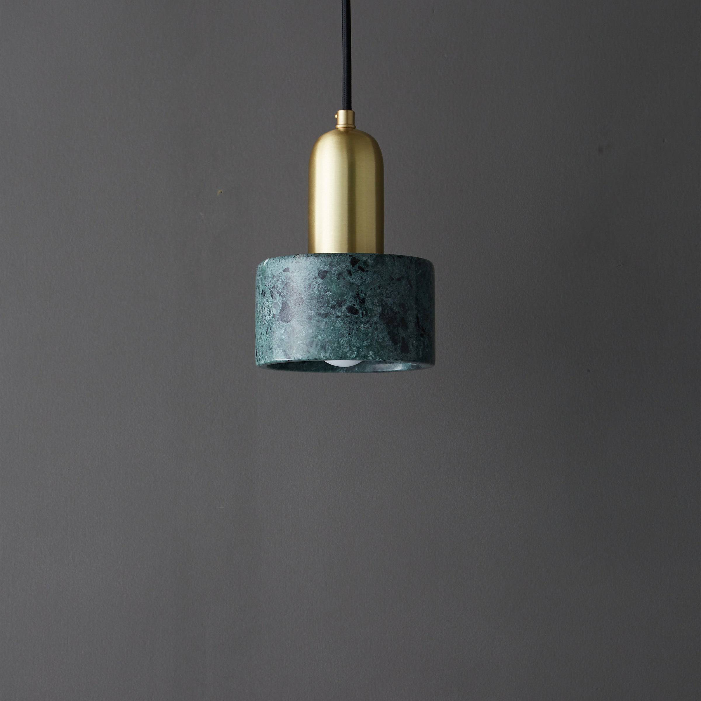 Green Marble Pendant Lamp 7713-Gn - Pendant Lamps - ebarza Furniture UAE | Shop Modern Furniture in Abu Dhabi & Dubai - مفروشات ايبازرا في الامارات | تسوق اثاث عصري وديكورات مميزة في دبي وابوظبي