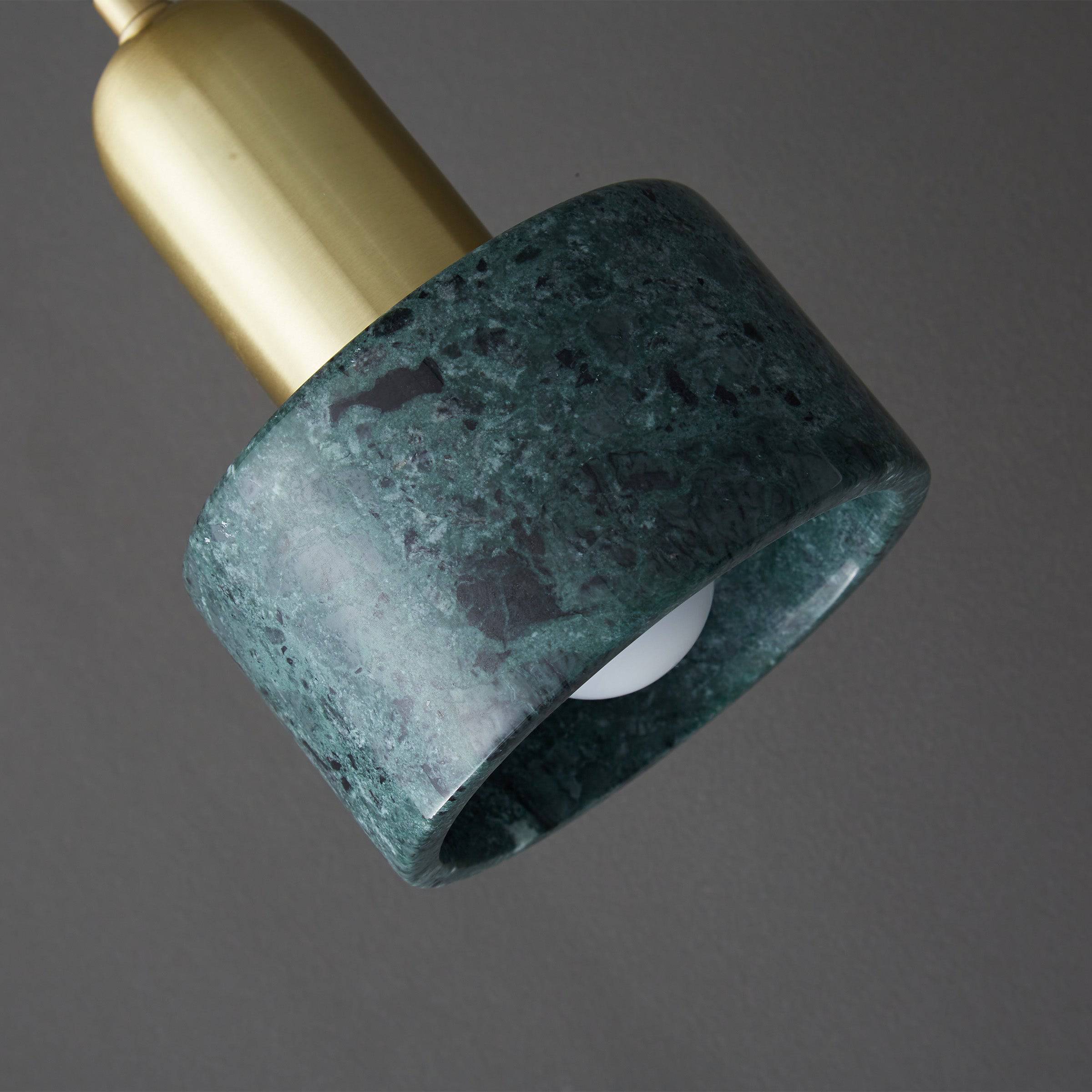 Green Marble Pendant Lamp 7713-Gn - Pendant Lamps - ebarza Furniture UAE | Shop Modern Furniture in Abu Dhabi & Dubai - مفروشات ايبازرا في الامارات | تسوق اثاث عصري وديكورات مميزة في دبي وابوظبي