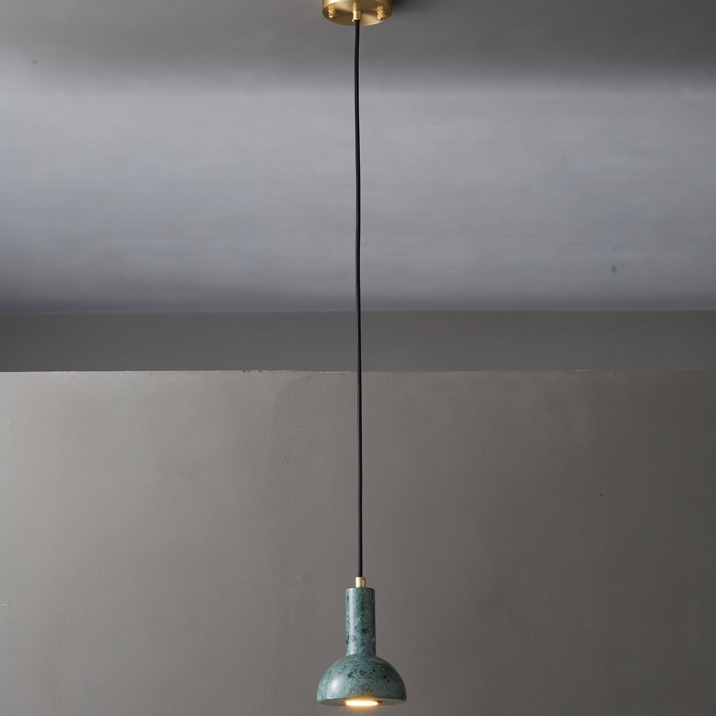 Green Marble Pendant Lamp 7716-Gn - Pendant Lamps - ebarza Furniture UAE | Shop Modern Furniture in Abu Dhabi & Dubai - مفروشات ايبازرا في الامارات | تسوق اثاث عصري وديكورات مميزة في دبي وابوظبي