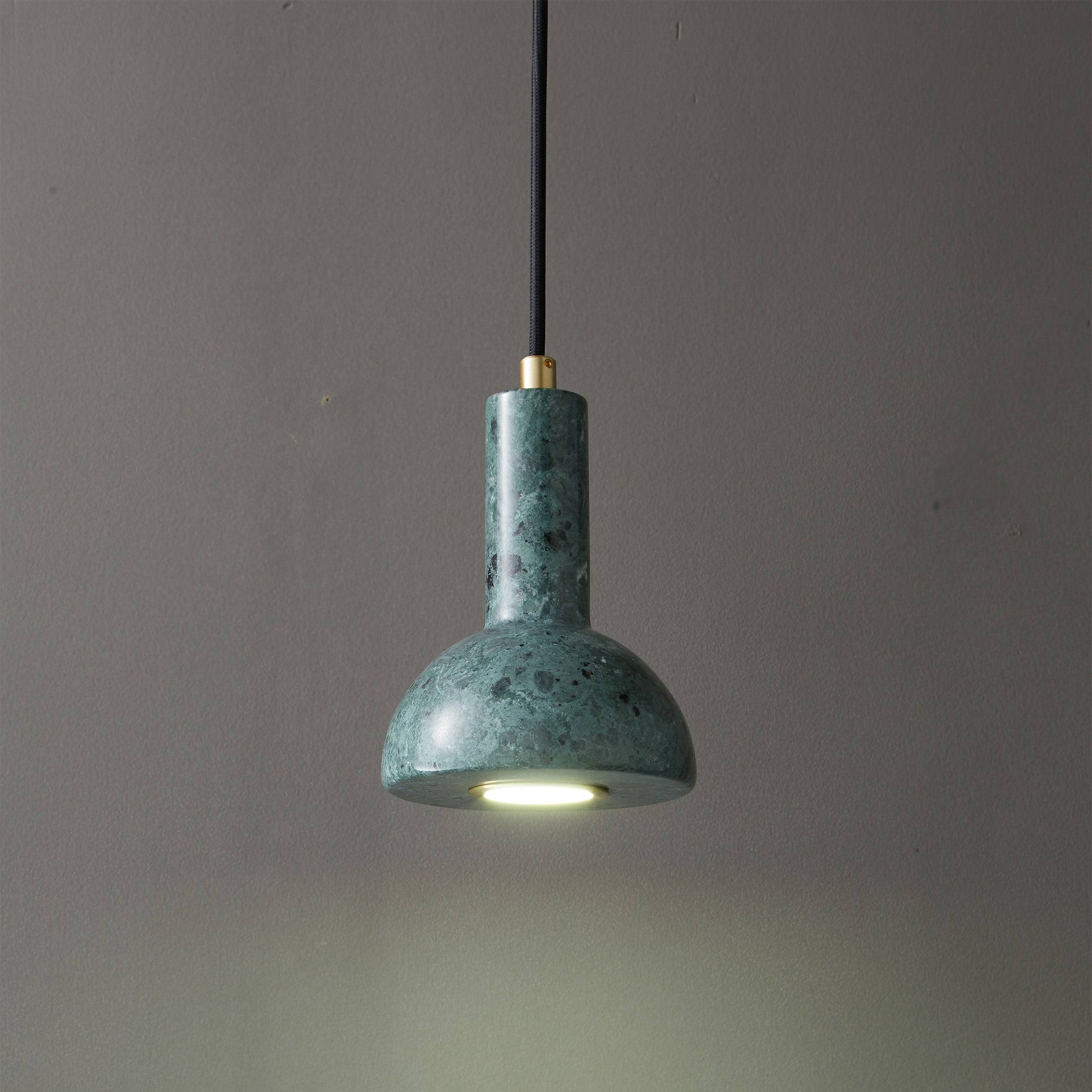 Green Marble Pendant Lamp 7716-Gn - Pendant Lamps - ebarza Furniture UAE | Shop Modern Furniture in Abu Dhabi & Dubai - مفروشات ايبازرا في الامارات | تسوق اثاث عصري وديكورات مميزة في دبي وابوظبي