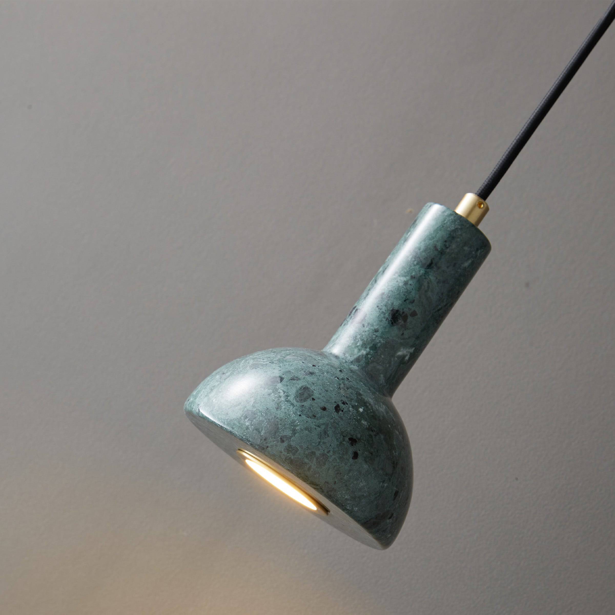 Green Marble Pendant Lamp 7716-Gn - Pendant Lamps - ebarza Furniture UAE | Shop Modern Furniture in Abu Dhabi & Dubai - مفروشات ايبازرا في الامارات | تسوق اثاث عصري وديكورات مميزة في دبي وابوظبي