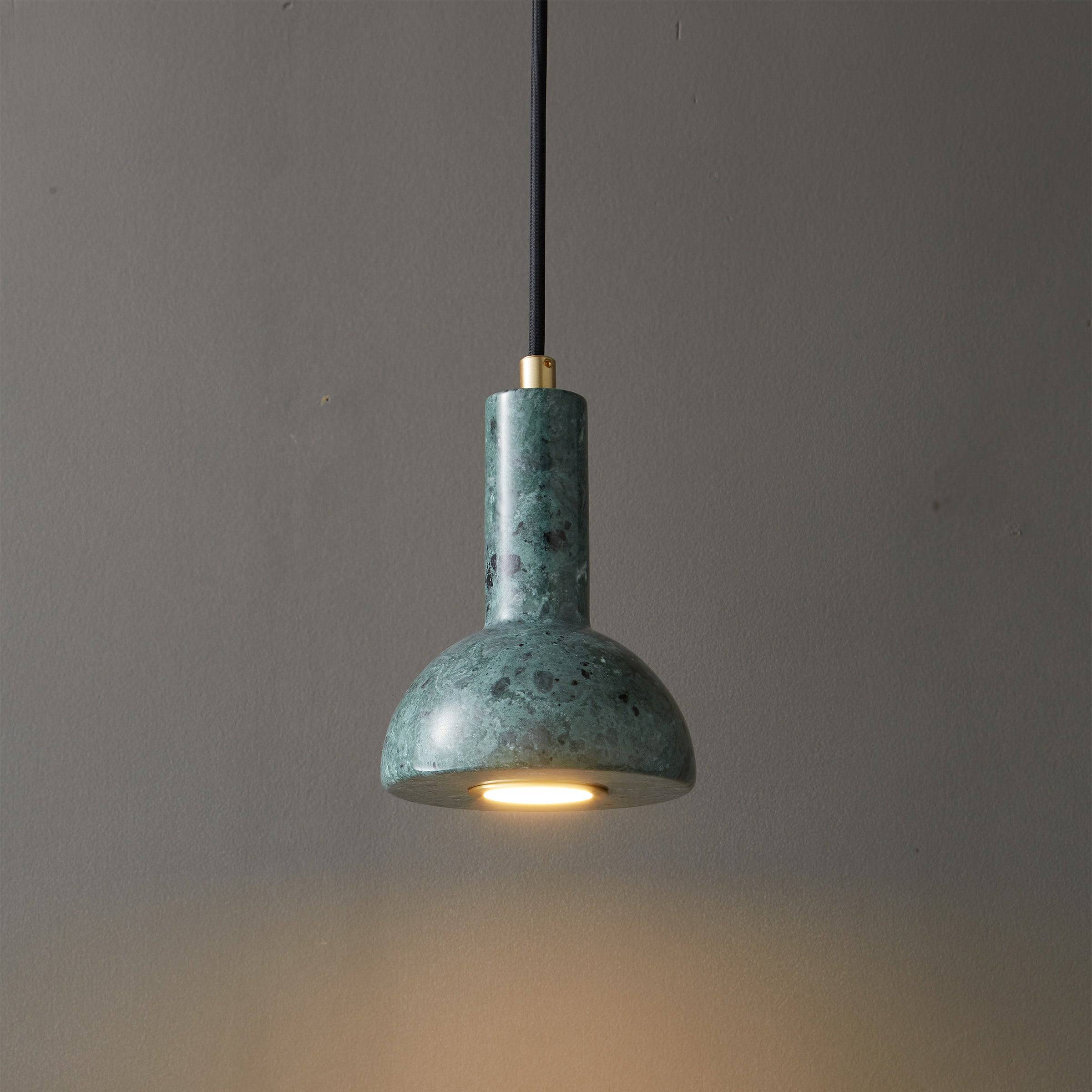Green Marble Pendant Lamp 7716-Gn - Pendant Lamps - ebarza Furniture UAE | Shop Modern Furniture in Abu Dhabi & Dubai - مفروشات ايبازرا في الامارات | تسوق اثاث عصري وديكورات مميزة في دبي وابوظبي