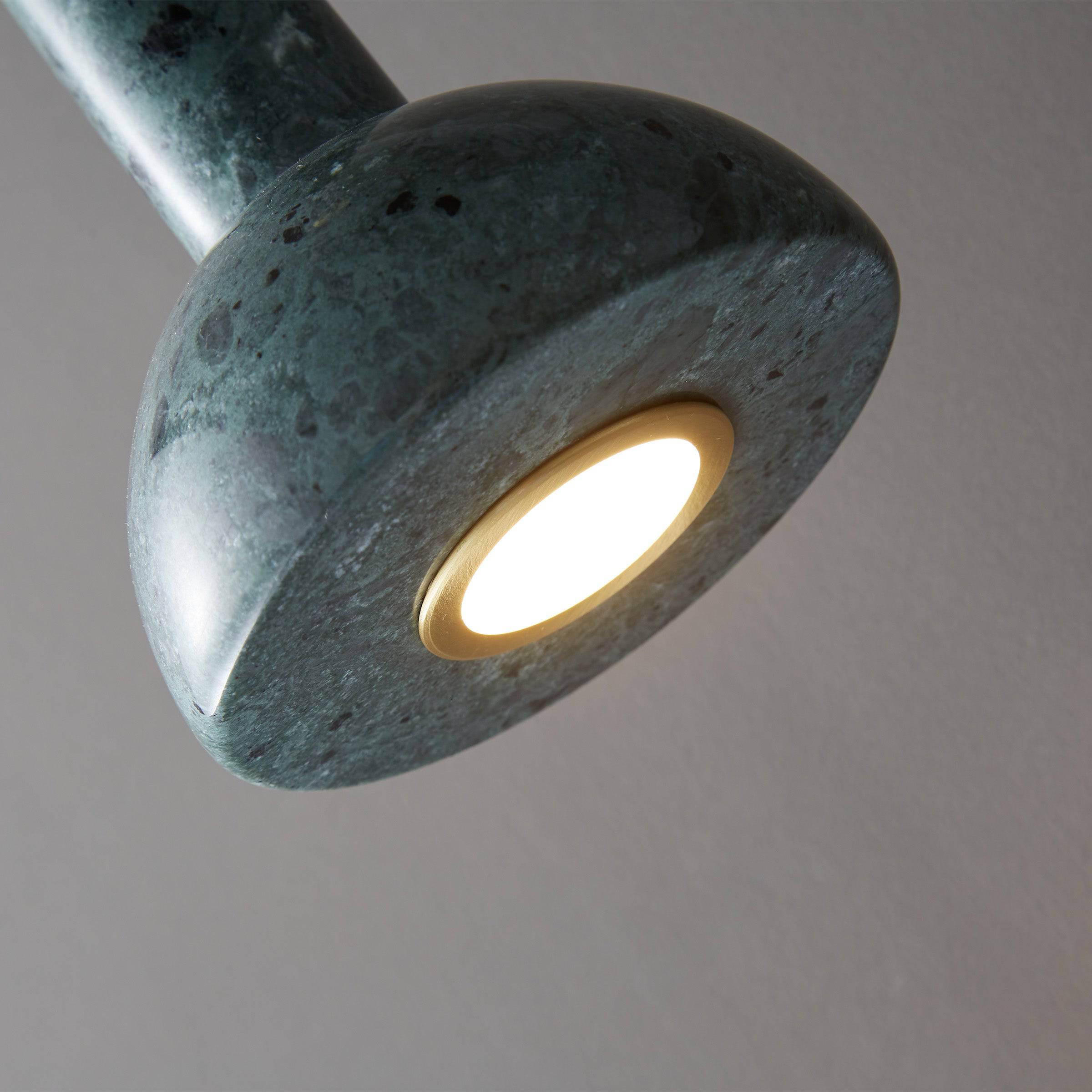 Green Marble Pendant Lamp 7716-Gn - Pendant Lamps - ebarza Furniture UAE | Shop Modern Furniture in Abu Dhabi & Dubai - مفروشات ايبازرا في الامارات | تسوق اثاث عصري وديكورات مميزة في دبي وابوظبي