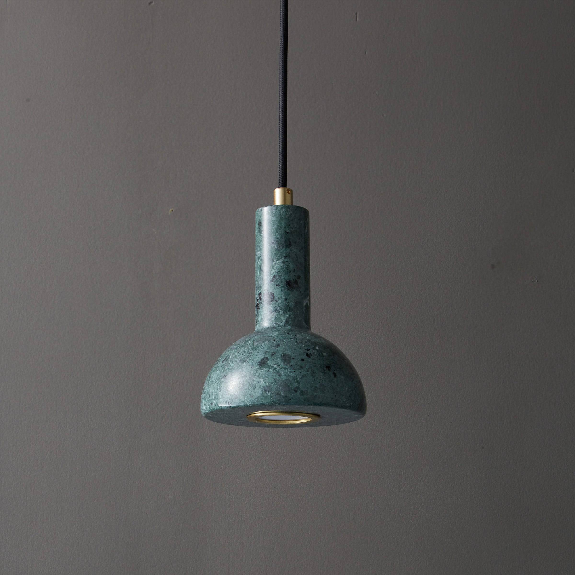 Green Marble Pendant Lamp 7716-Gn - Pendant Lamps - ebarza Furniture UAE | Shop Modern Furniture in Abu Dhabi & Dubai - مفروشات ايبازرا في الامارات | تسوق اثاث عصري وديكورات مميزة في دبي وابوظبي