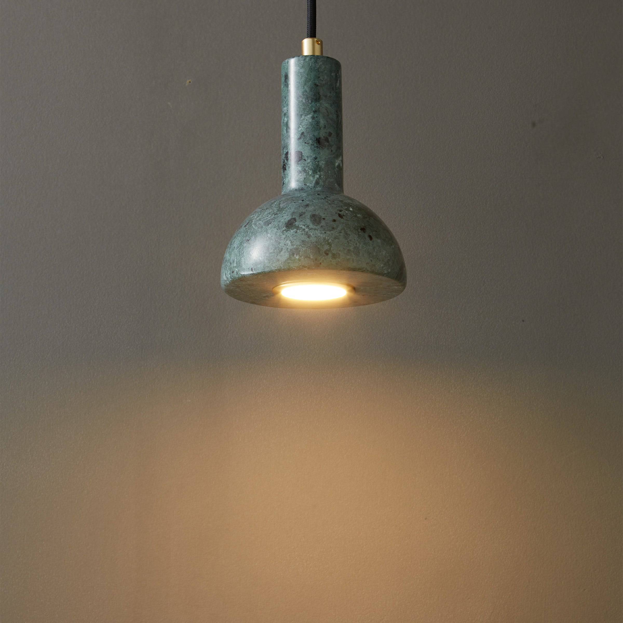 Green Marble Pendant Lamp 7716-Gn - Pendant Lamps - ebarza Furniture UAE | Shop Modern Furniture in Abu Dhabi & Dubai - مفروشات ايبازرا في الامارات | تسوق اثاث عصري وديكورات مميزة في دبي وابوظبي