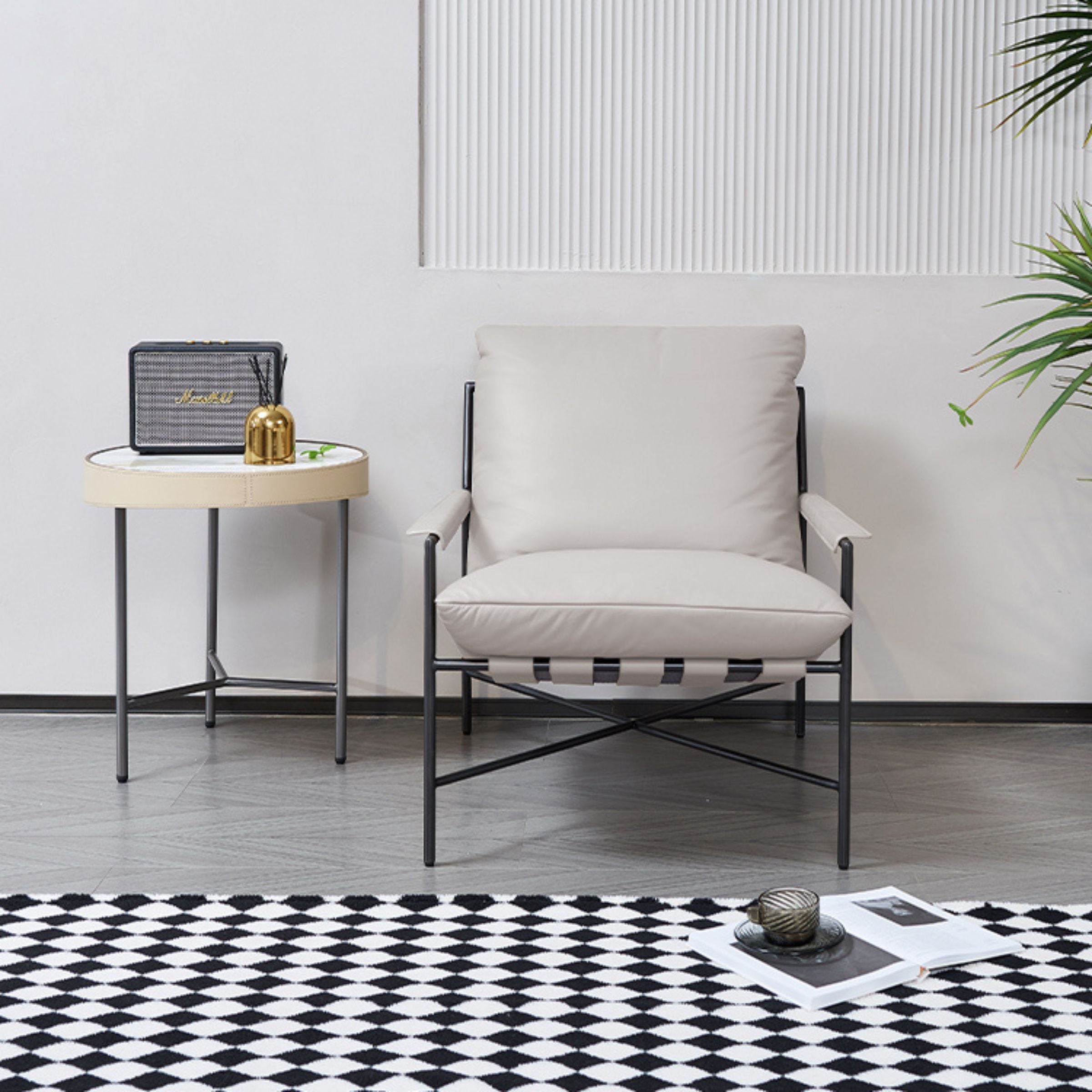 Grey Microfiber Lounge Chair MLL-A101 - Lounge Chairs - ebarza Furniture UAE | Shop Modern Furniture in Abu Dhabi & Dubai - مفروشات ايبازرا في الامارات | تسوق اثاث عصري وديكورات مميزة في دبي وابوظبي