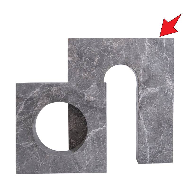 Grey Squre & Round Shape Vase-A Fb-T2027A - Home Decor Figurines - ebarza Furniture UAE | Shop Modern Furniture in Abu Dhabi & Dubai - مفروشات ايبازرا في الامارات | تسوق اثاث عصري وديكورات مميزة في دبي وابوظبي