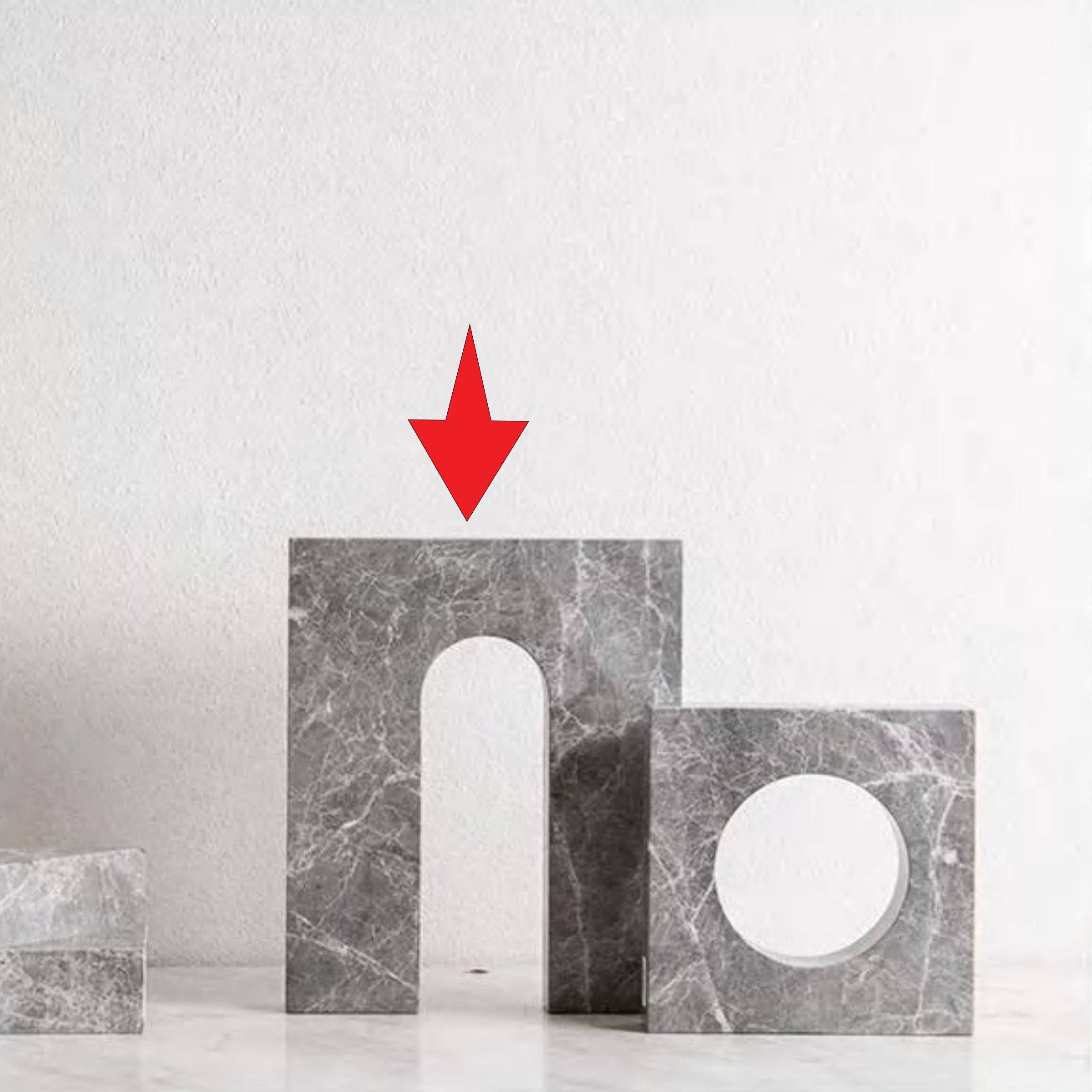 Grey Squre & Round Shape Vase-A Fb-T2027A - Home Decor Figurines - ebarza Furniture UAE | Shop Modern Furniture in Abu Dhabi & Dubai - مفروشات ايبازرا في الامارات | تسوق اثاث عصري وديكورات مميزة في دبي وابوظبي