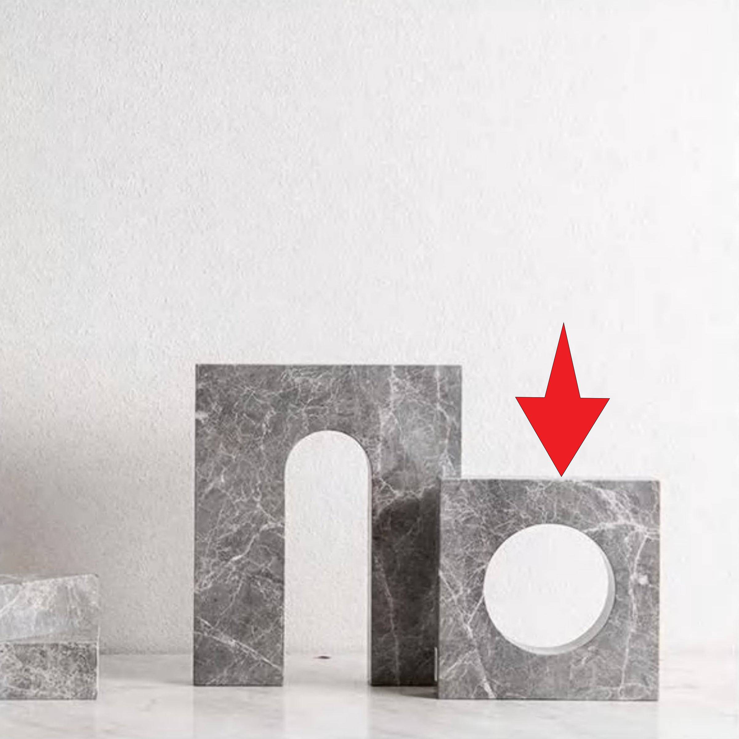 Grey Squre & Round Shape Vase-B Fb-T2027B - Home Decor Figurines - ebarza Furniture UAE | Shop Modern Furniture in Abu Dhabi & Dubai - مفروشات ايبازرا في الامارات | تسوق اثاث عصري وديكورات مميزة في دبي وابوظبي