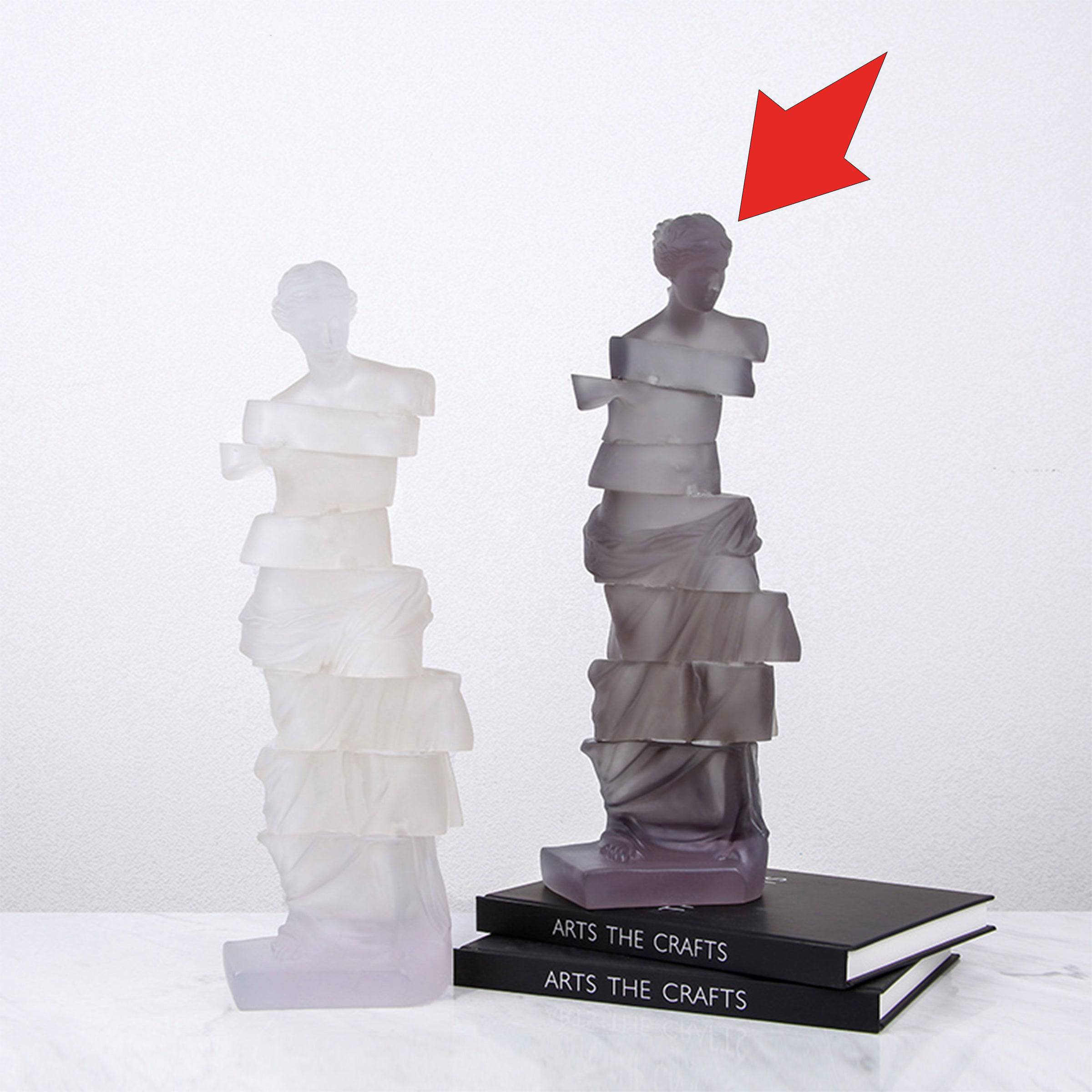 Grey Venus Sculpture Fb-Sz2012B - Home Decor Figurines - ebarza Furniture UAE | Shop Modern Furniture in Abu Dhabi & Dubai - مفروشات ايبازرا في الامارات | تسوق اثاث عصري وديكورات مميزة في دبي وابوظبي