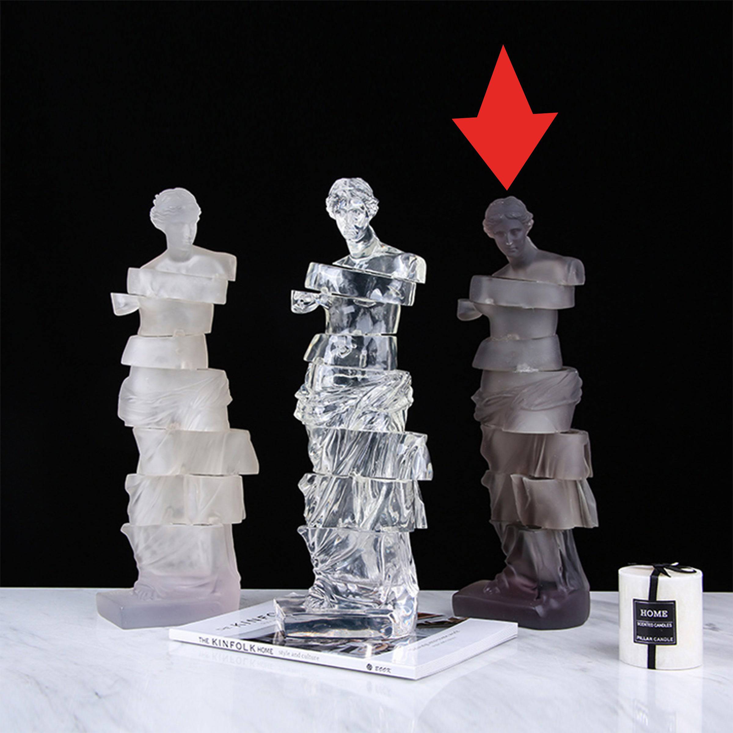 Grey Venus Sculpture Fb-Sz2012B - Home Decor Figurines - ebarza Furniture UAE | Shop Modern Furniture in Abu Dhabi & Dubai - مفروشات ايبازرا في الامارات | تسوق اثاث عصري وديكورات مميزة في دبي وابوظبي