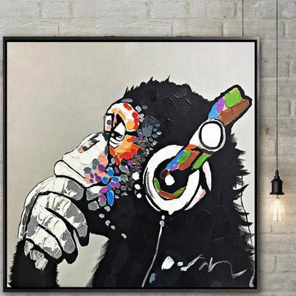 Hand Painted Art Painting With Frame 140X140 Cm PNM002XL/SOAP002 - Paintings - ebarza Furniture UAE | Shop Modern Furniture in Abu Dhabi & Dubai - مفروشات ايبازرا في الامارات | تسوق اثاث عصري وديكورات مميزة في دبي وابوظبي