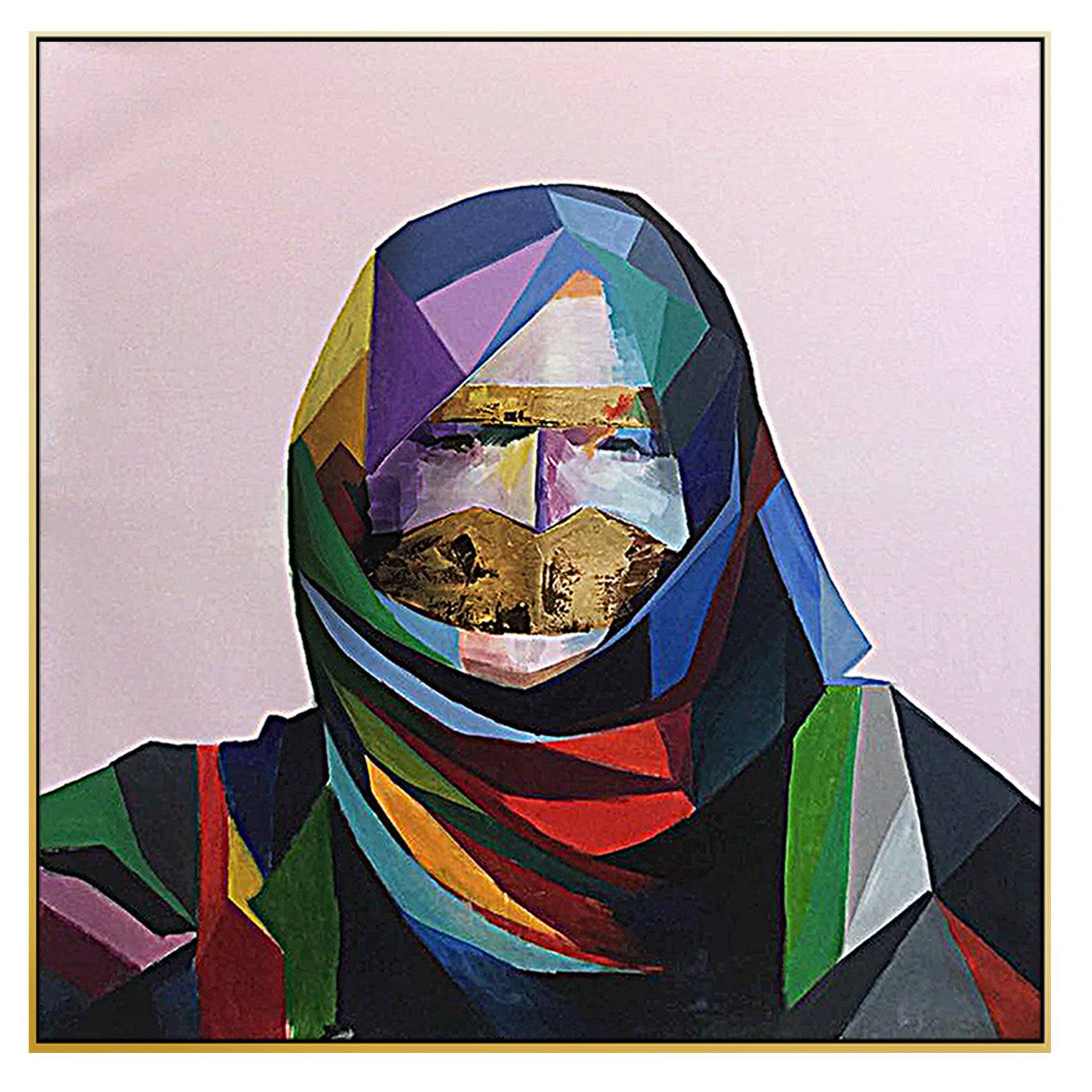 Hand Painted UAE Culture Art Painting With Frame 65X65 Cm SOAP055SM - Paintings - ebarza Furniture UAE | Shop Modern Furniture in Abu Dhabi & Dubai - مفروشات ايبازرا في الامارات | تسوق اثاث عصري وديكورات مميزة في دبي وابوظبي