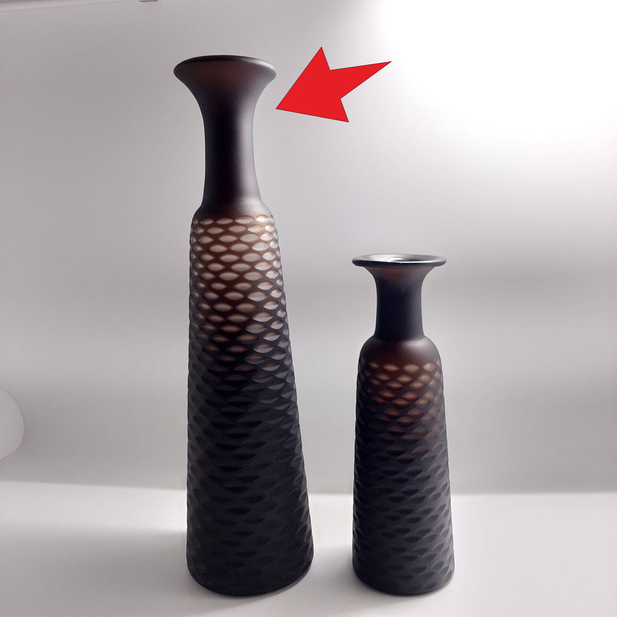 Handmade Balloton Glass Vase 15197-465-Choco - Vases - ebarza Furniture UAE | Shop Modern Furniture in Abu Dhabi & Dubai - مفروشات ايبازرا في الامارات | تسوق اثاث عصري وديكورات مميزة في دبي وابوظبي