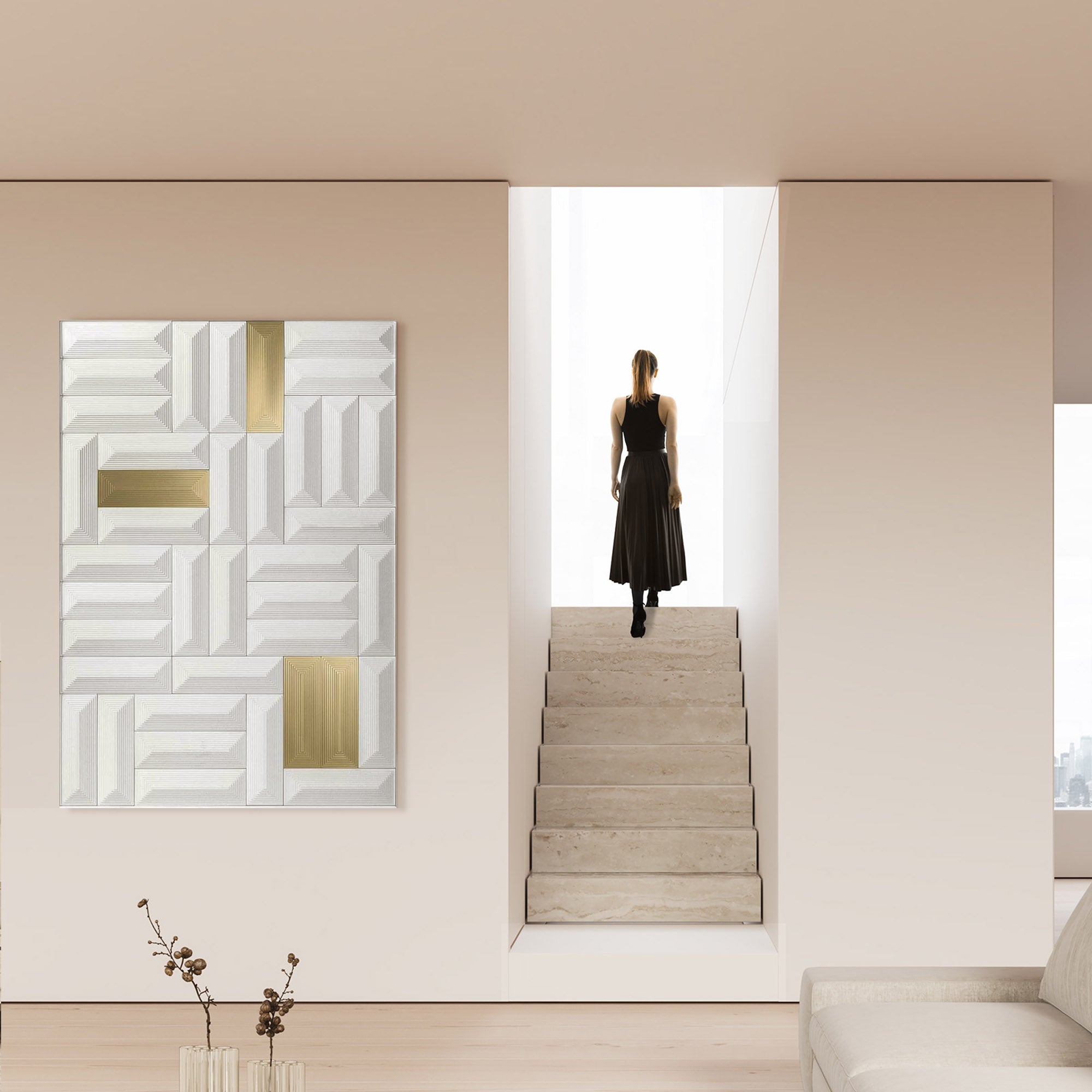 Pre-order 65 Days Delivery Handmade Ceramic Collage Painting 22P0017 - Paintings - ebarza Furniture UAE | Shop Modern Furniture in Abu Dhabi & Dubai - مفروشات ايبازرا في الامارات | تسوق اثاث عصري وديكورات مميزة في دبي وابوظبي