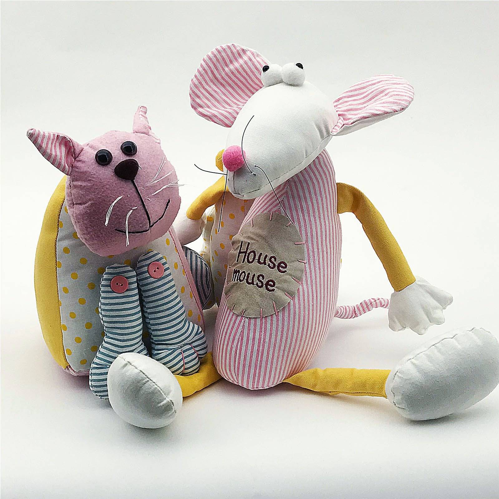 Handmade Cute Cat Animal Decorative Doll/Door Stopper T11217B - Doll/Door stopper - ebarza Furniture UAE | Shop Modern Furniture in Abu Dhabi & Dubai - مفروشات ايبازرا في الامارات | تسوق اثاث عصري وديكورات مميزة في دبي وابوظبي