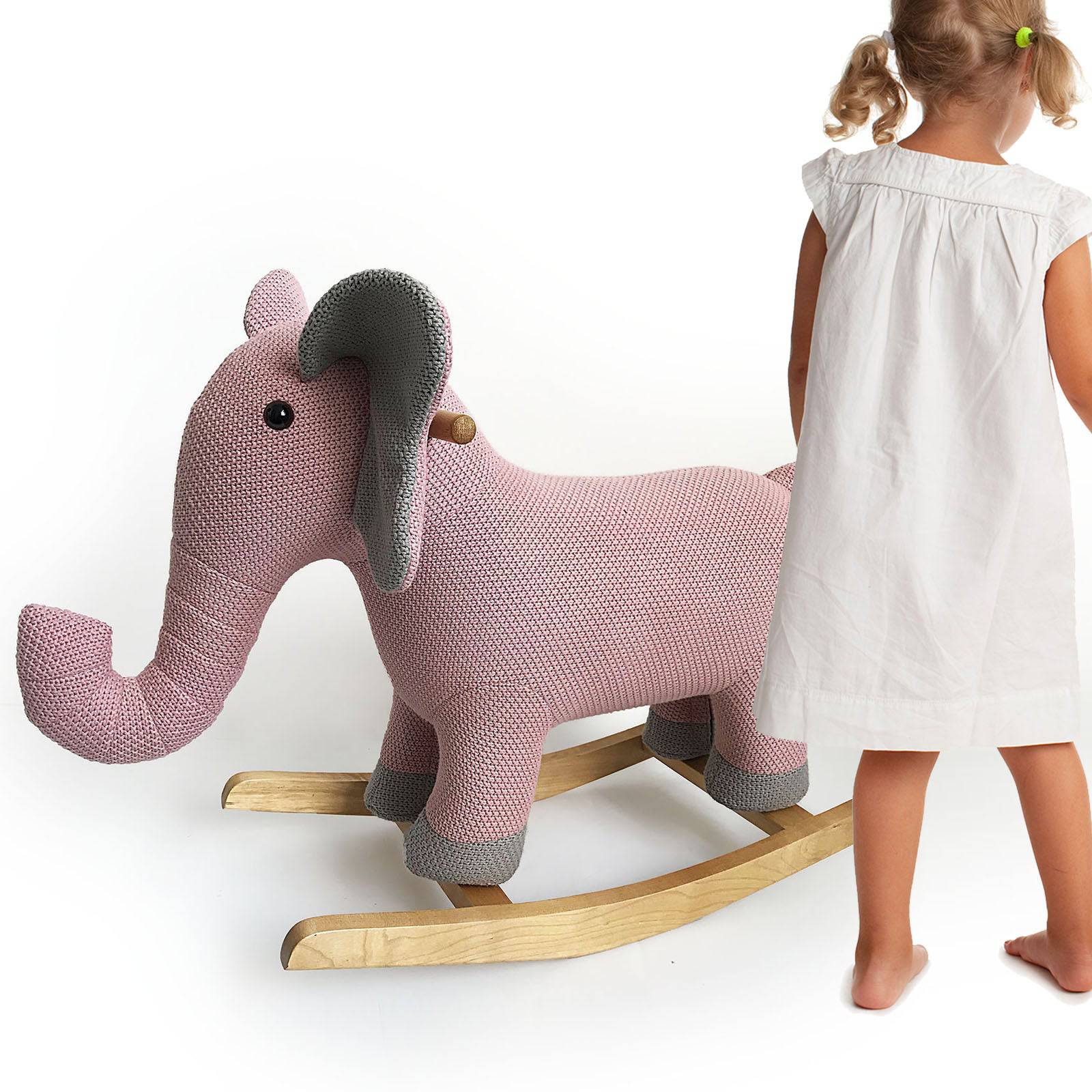 Handmade Cute Rocking Elephant Decorative Lt-Y16 - Kids Dolls - ebarza Furniture UAE | Shop Modern Furniture in Abu Dhabi & Dubai - مفروشات ايبازرا في الامارات | تسوق اثاث عصري وديكورات مميزة في دبي وابوظبي